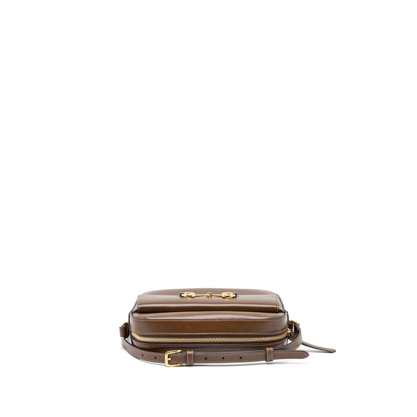 Gucci Horsebit Shoulder Bag Calfskin Brown