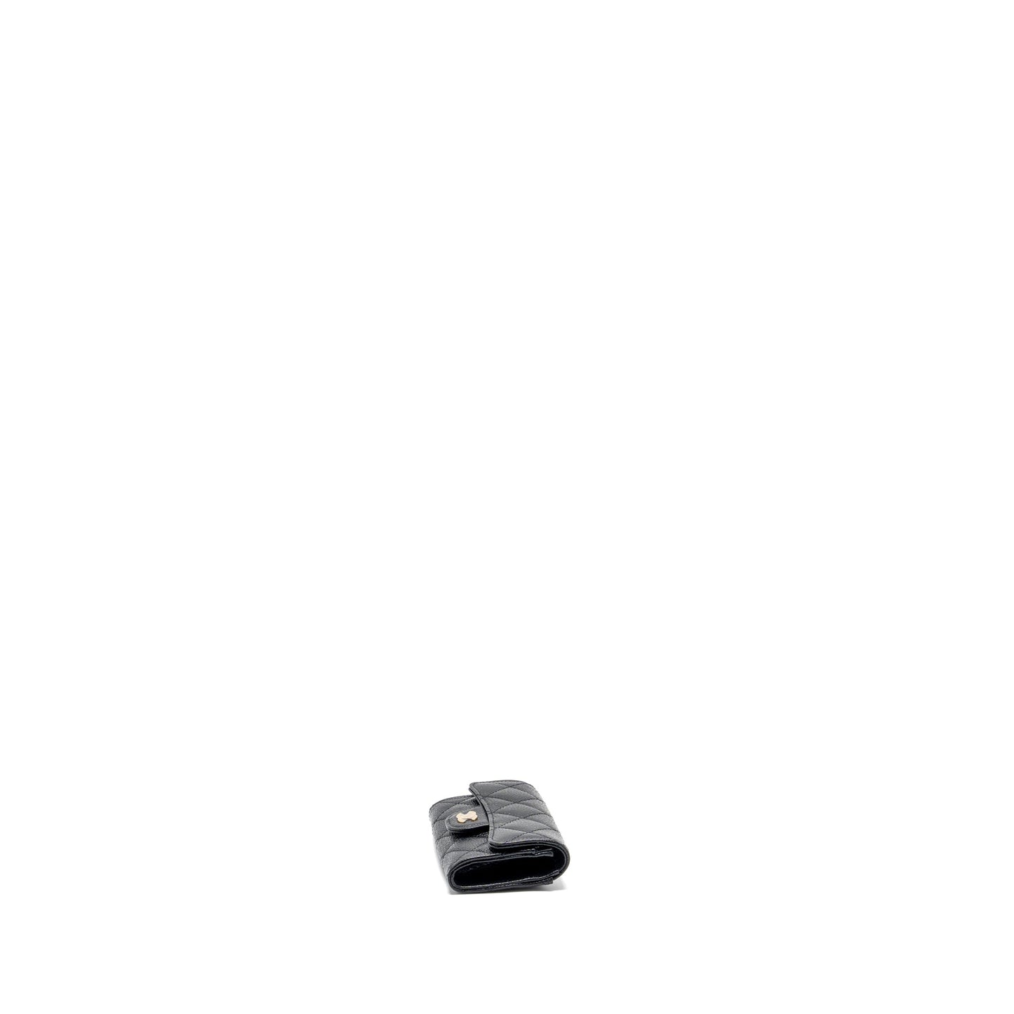Chanel Classic flap card holder caviar black  (Microchip)