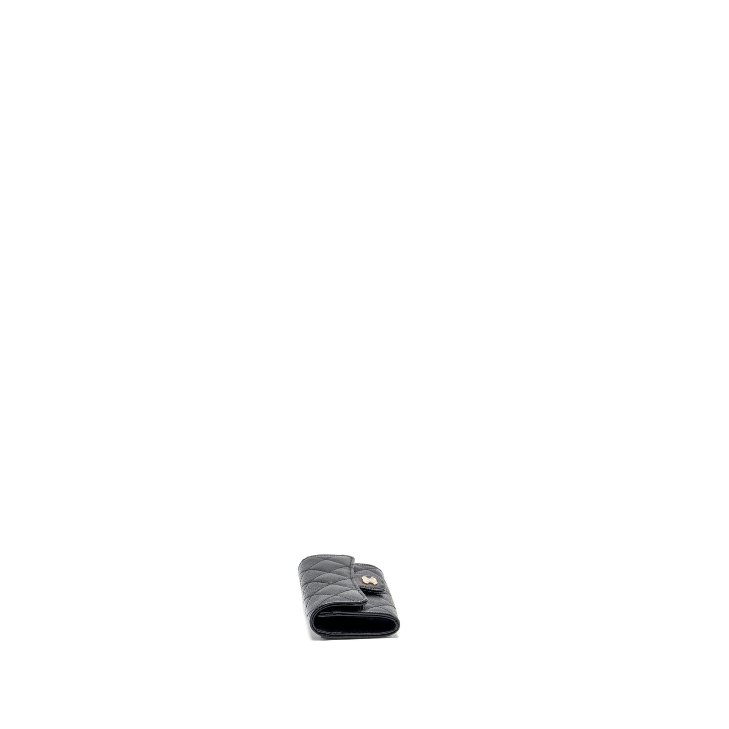 Chanel Classic flap card holder caviar black  (Microchip)