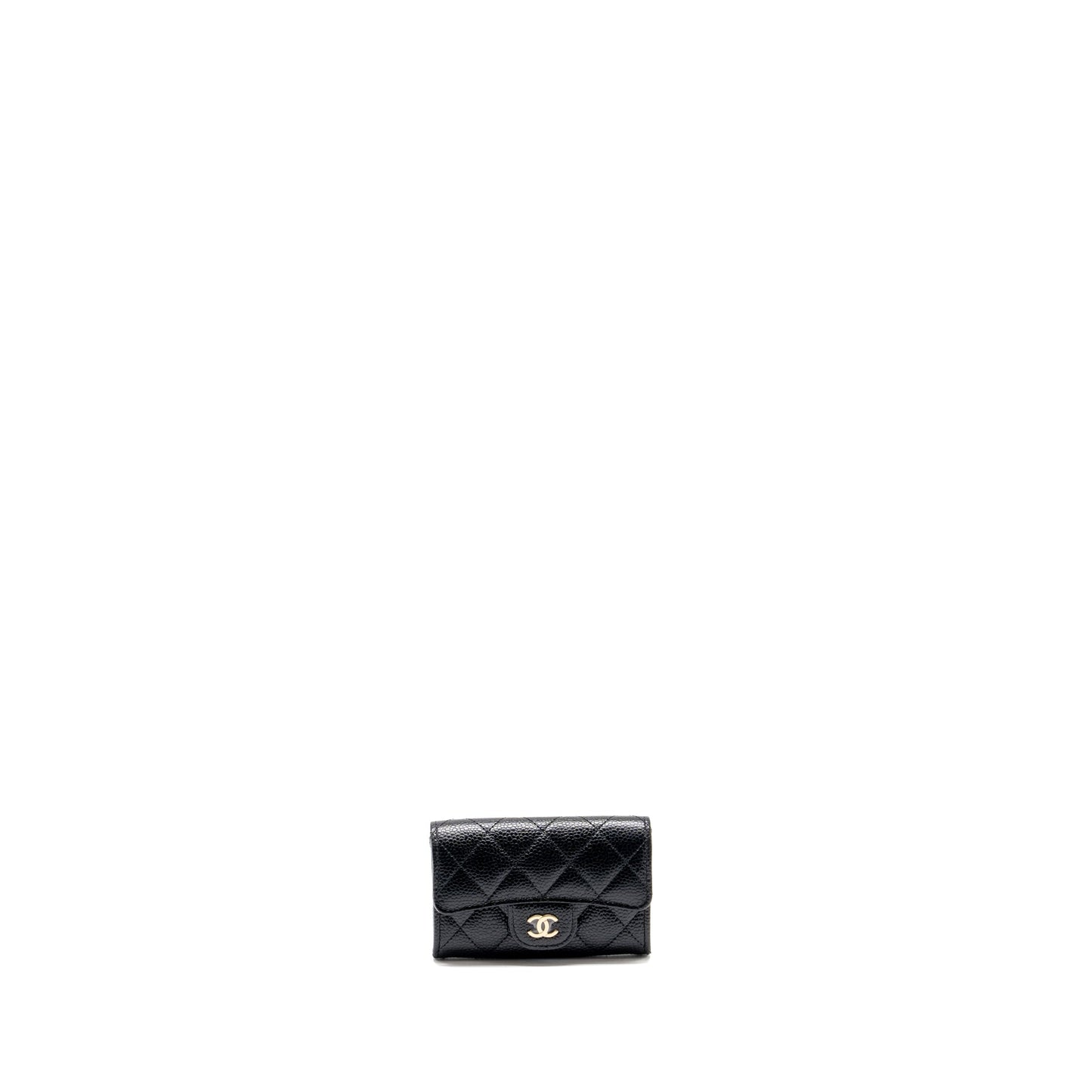 Chanel Classic flap card holder caviar black  (Microchip)