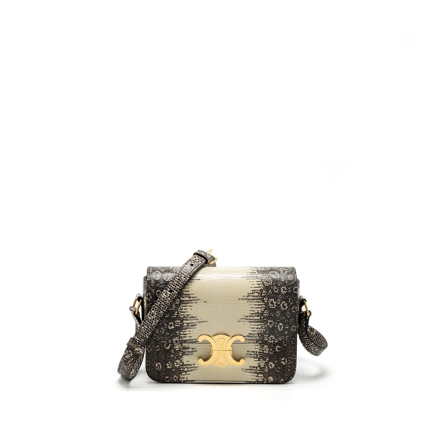 Celine Teen Triomphe Purse Lizard Natural Colour