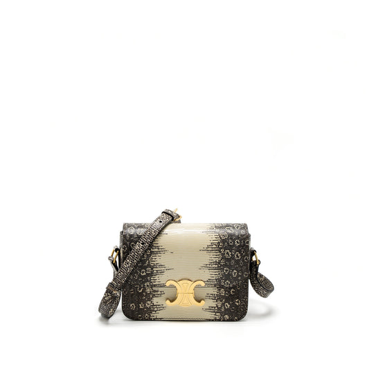 Celine Teen Triomphe Purse Lizard Natural Colour