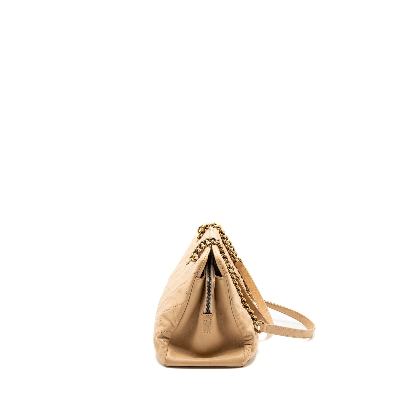 Chanel Shopping Tote Calfskin Beige
