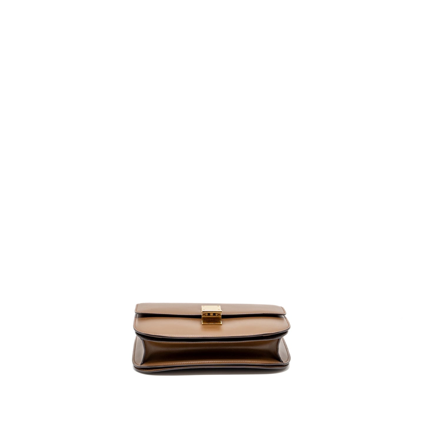 Celine Medium Classic Box Purse Calfskin Brown