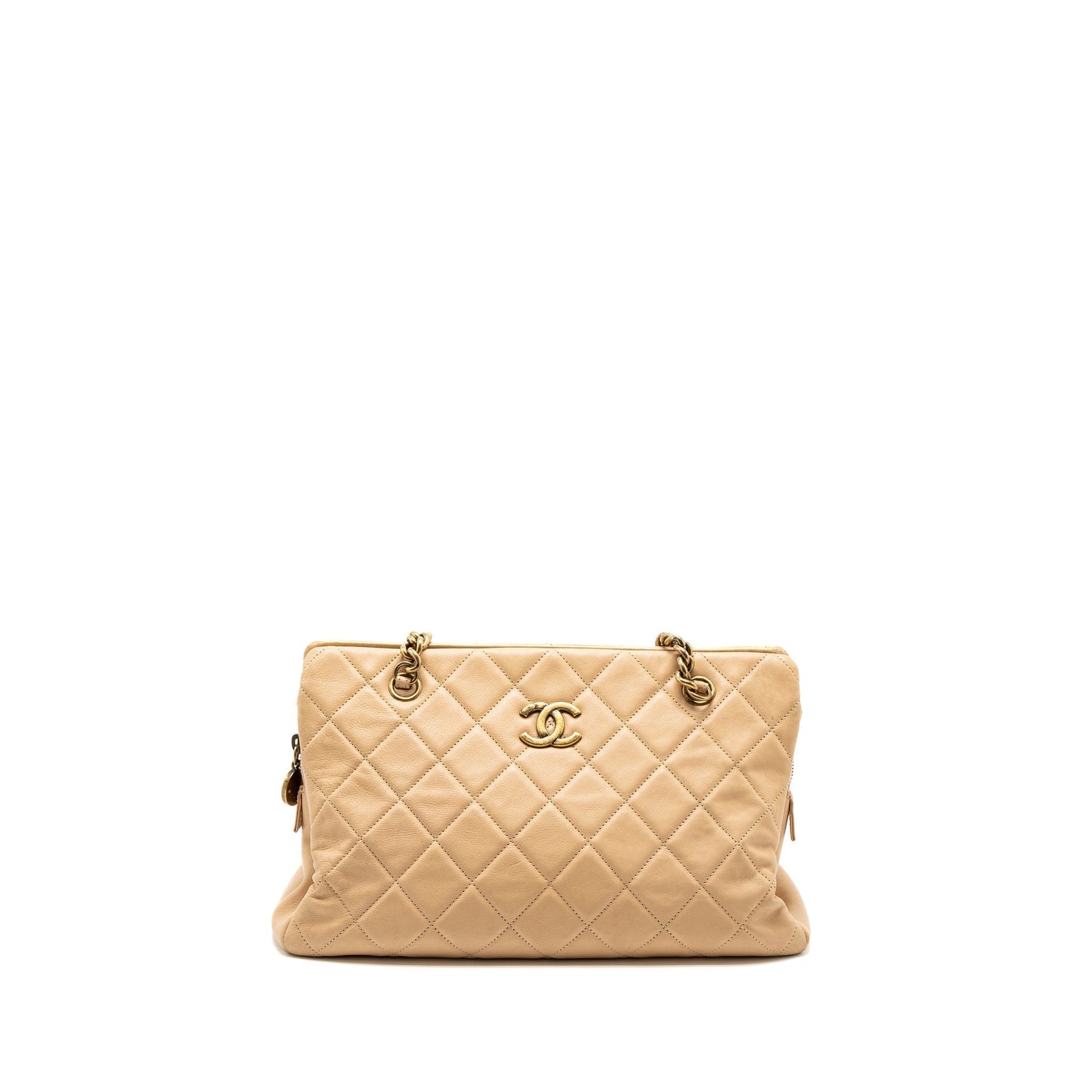 Chanel Shopping Tote Calfskin Beige