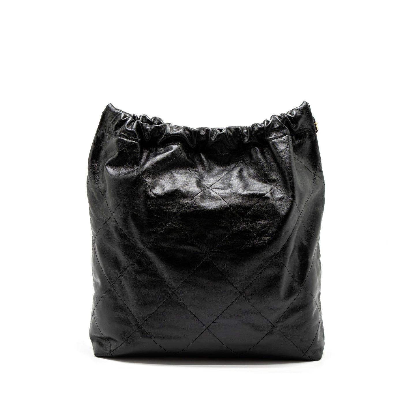 Chanel Large 22 Bag Shiny Calfskin Black  (Microchip)