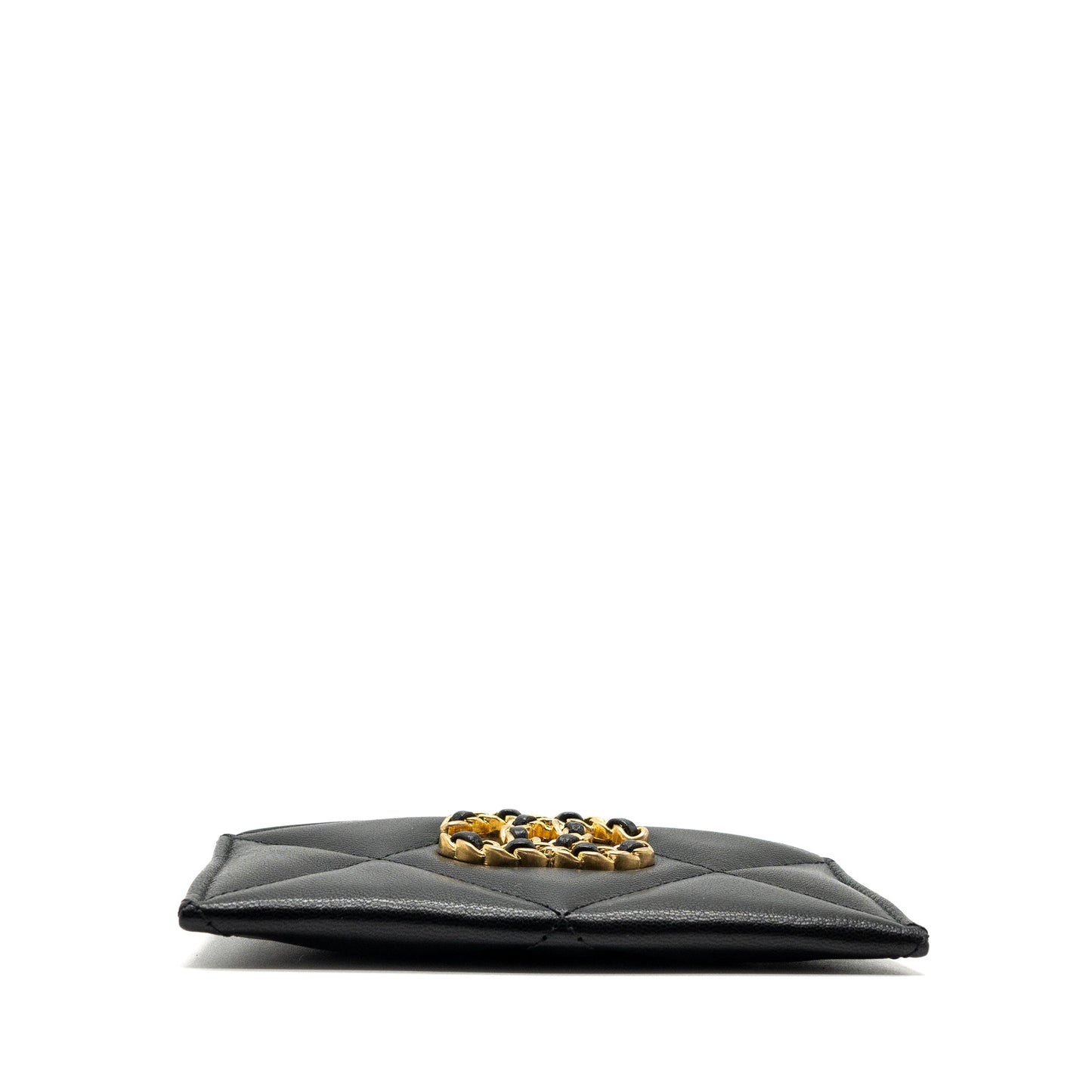 Chanel 19 Cardholder Lambskin Black