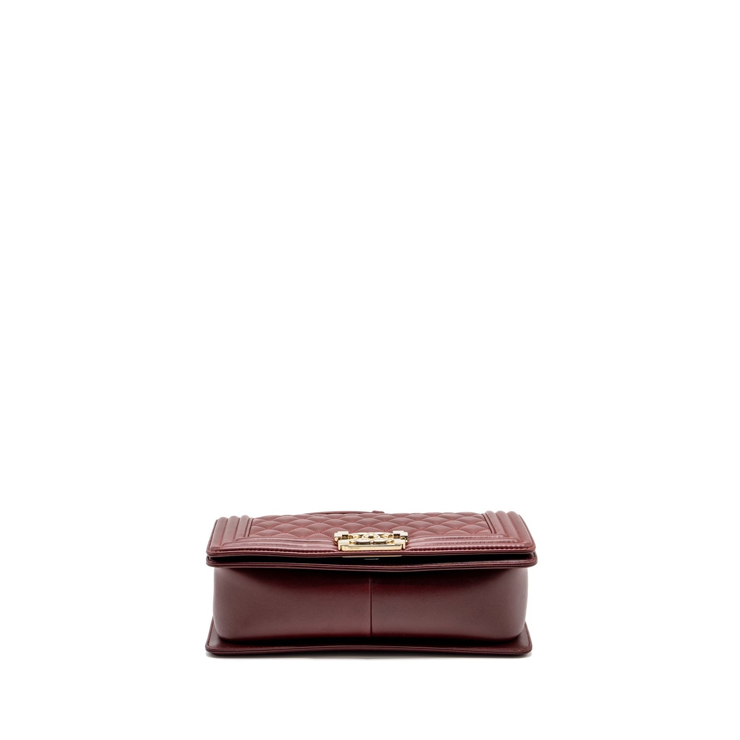Chanel Medium Boy Bag Lambskin Dark Red L