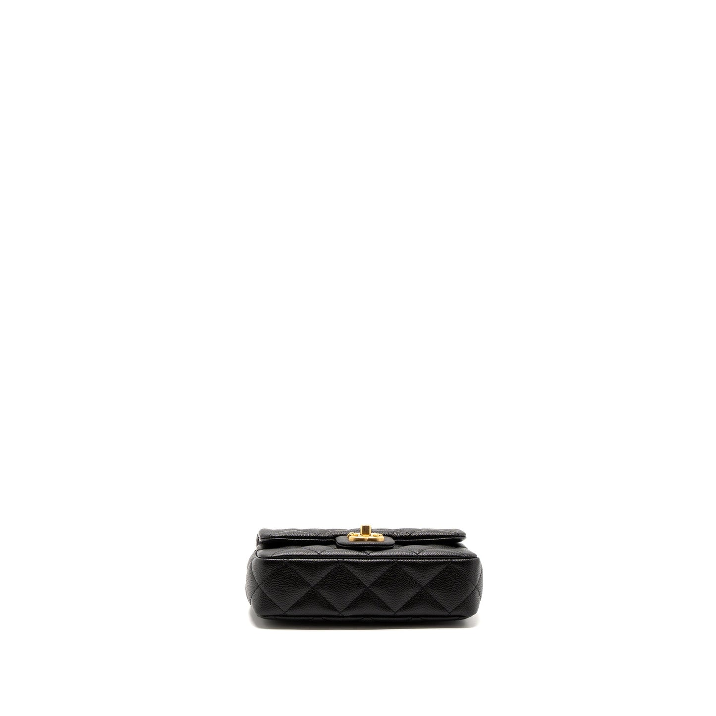 Chanel 23P mini Coco Love Flap Bag Caviar Black Brushed (Microchip)