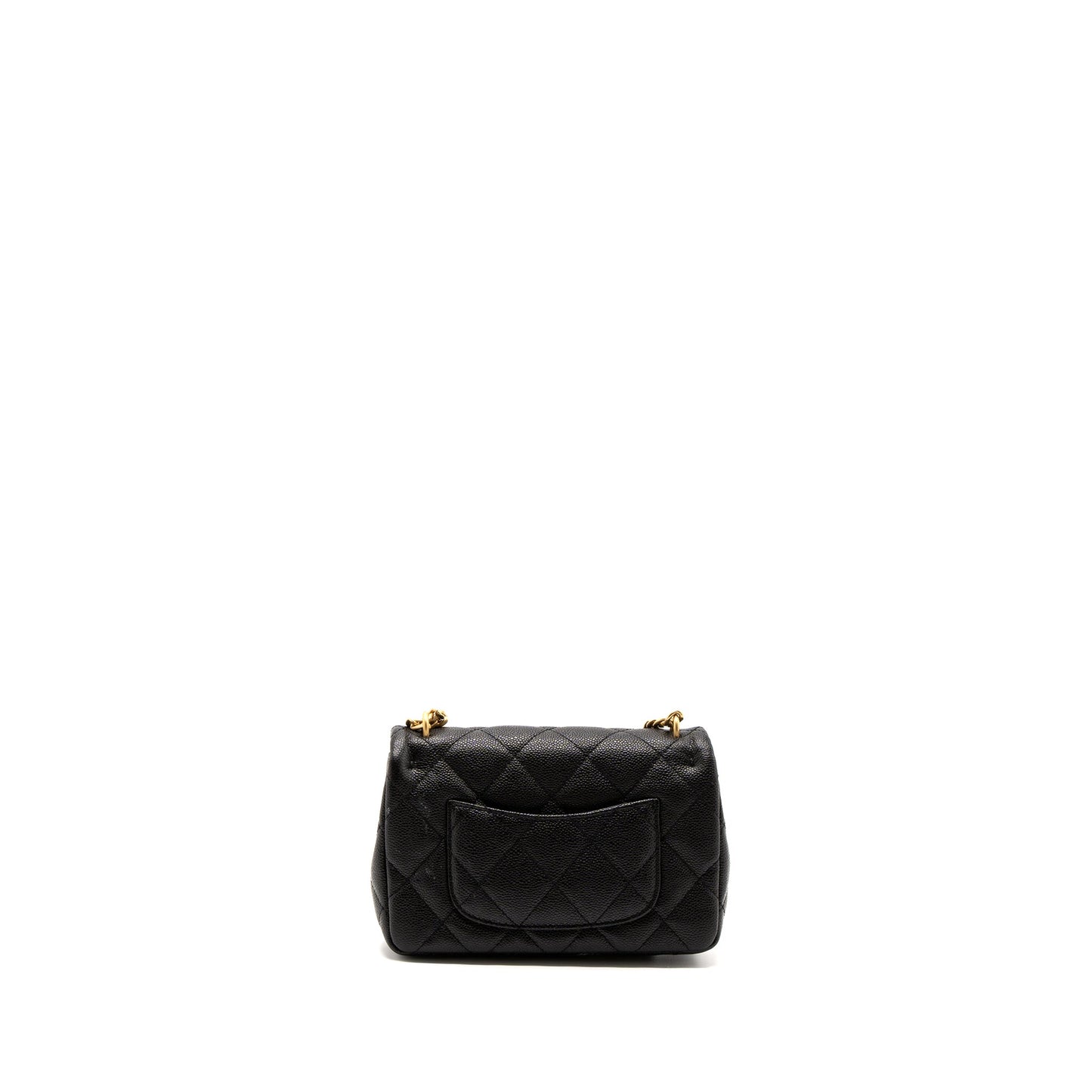 Chanel 23P mini Coco Love Flap Bag Caviar Black Brushed (Microchip)