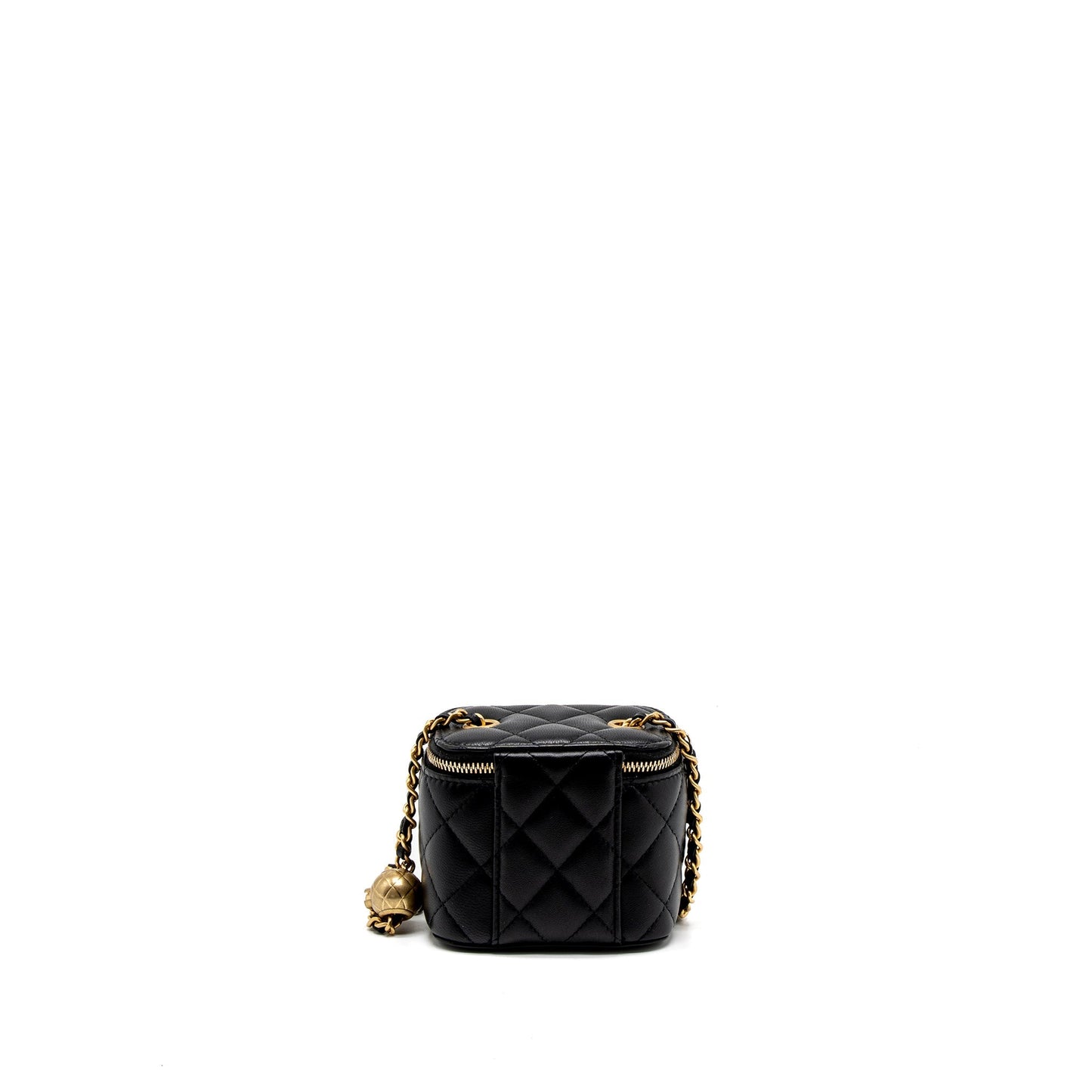 Chanel Pearl Crush Mini Vanity Case Lambskin Black