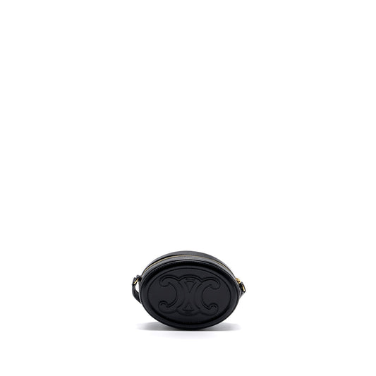 Celine Oval Purse Cuir Triumphed Calfskin Black