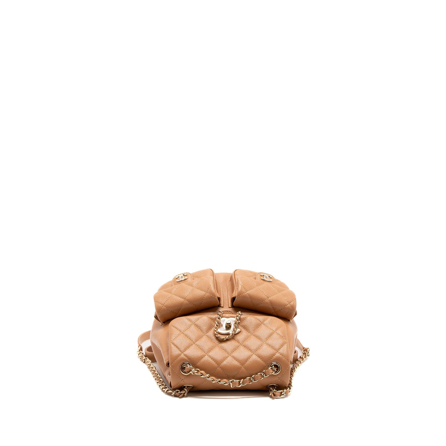Chanel 23p Triple Pack Backpack Caviar Dark Beige L(Microchip)