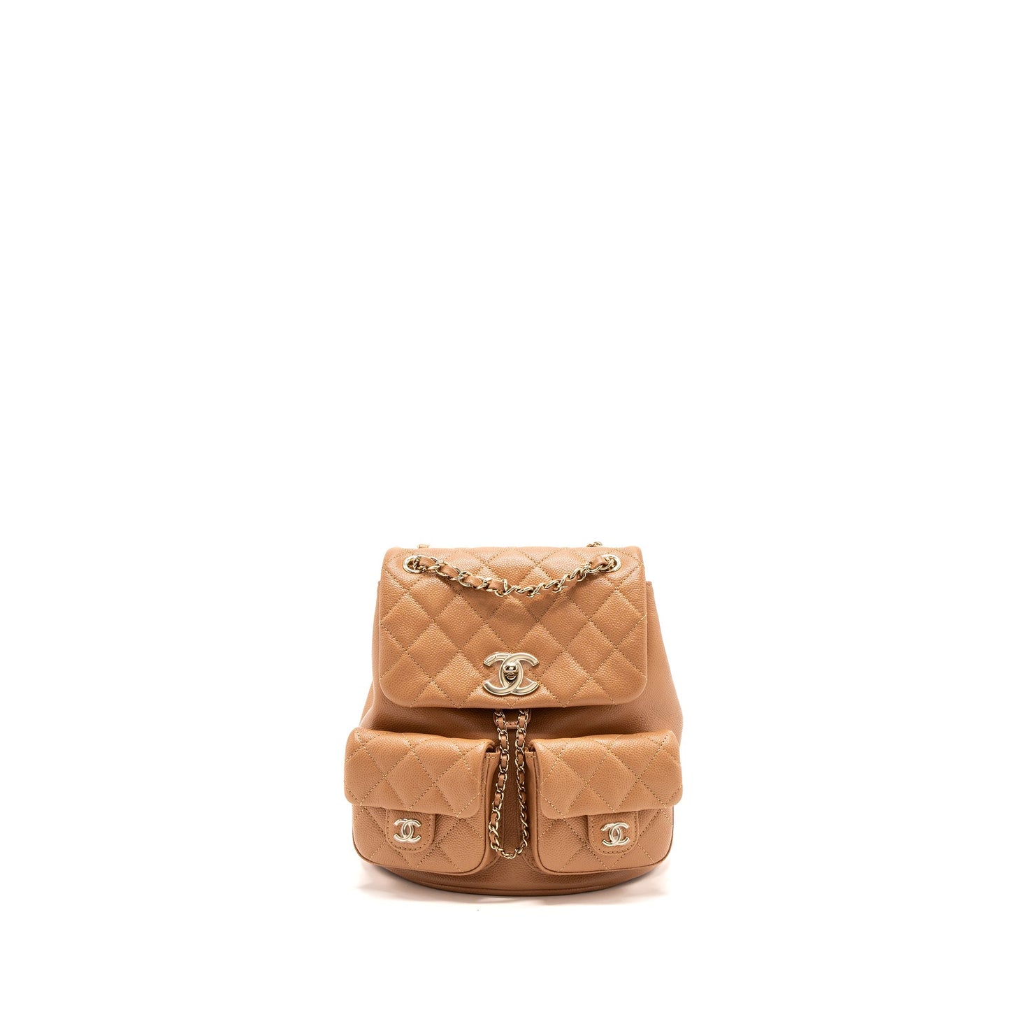 Chanel 23p Triple Pack Backpack Caviar Dark Beige L(Microchip)