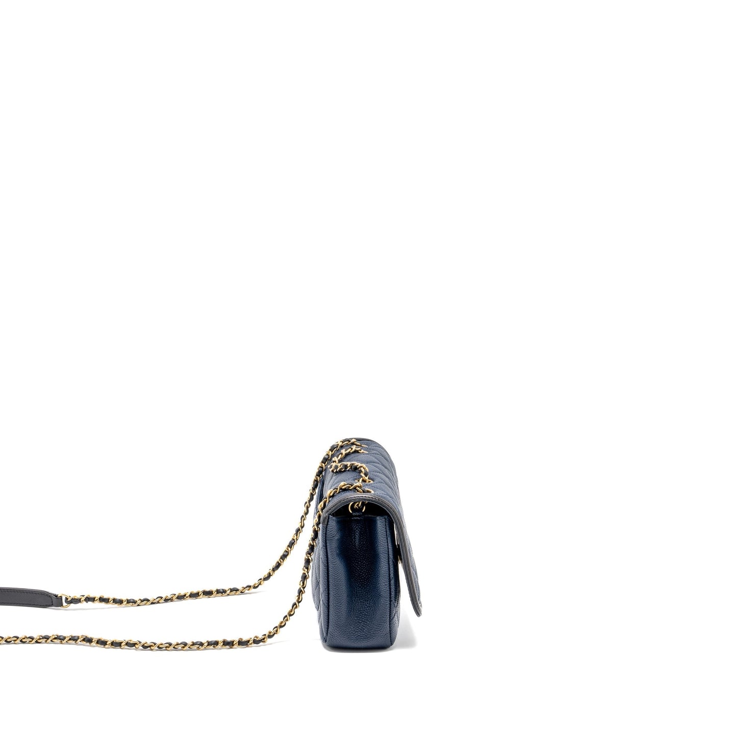 Chanel Filigree flap bag Caviar Navy/black