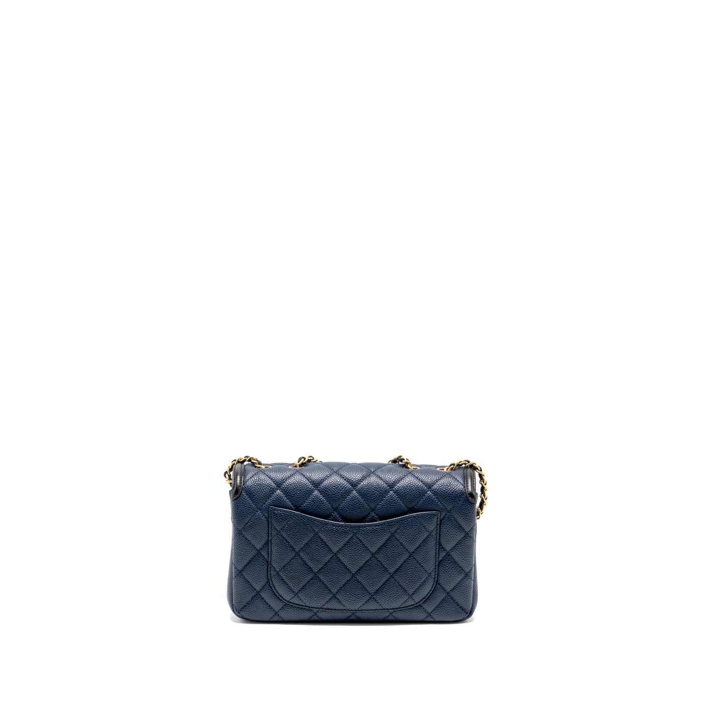 Chanel Filigree flap bag Caviar Navy/black