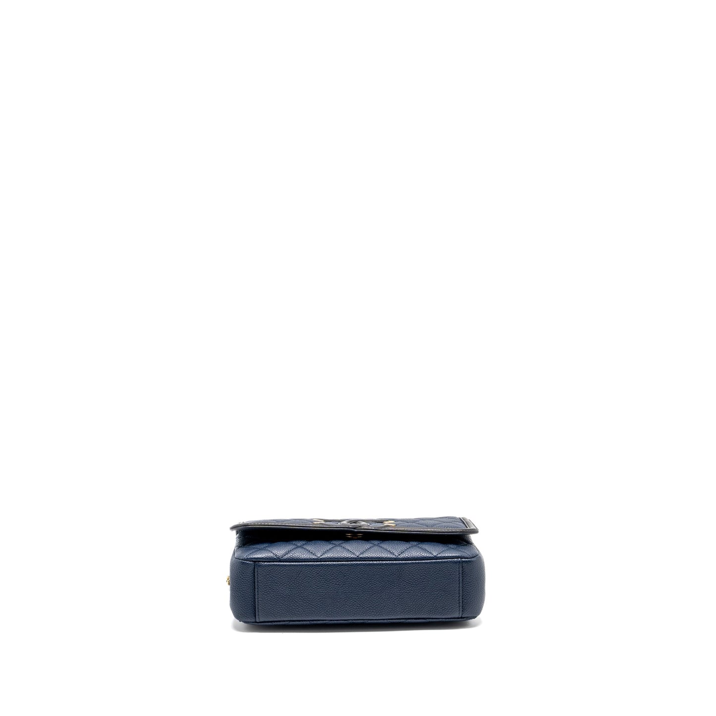 Chanel Filigree flap bag Caviar Navy/black