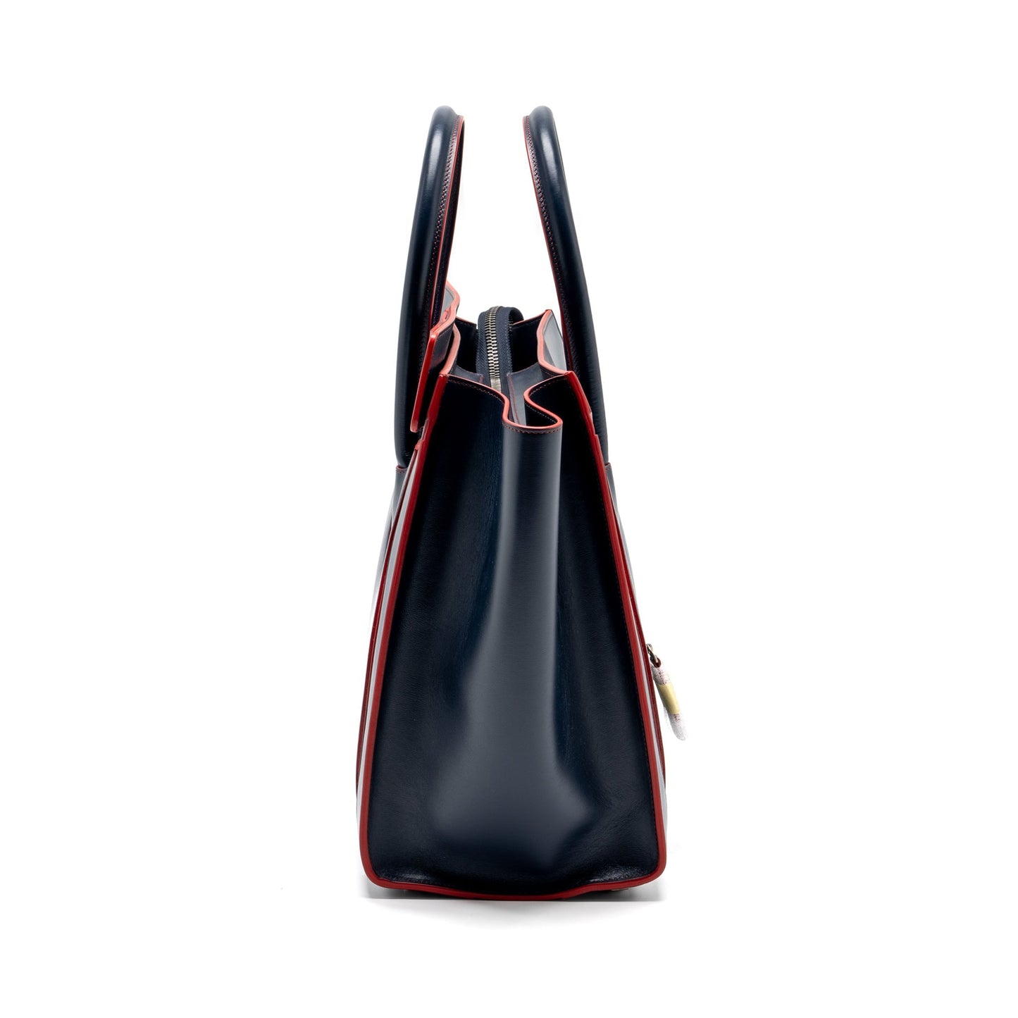 Celine Luggage Tote Purse Calfskin Blue/Red