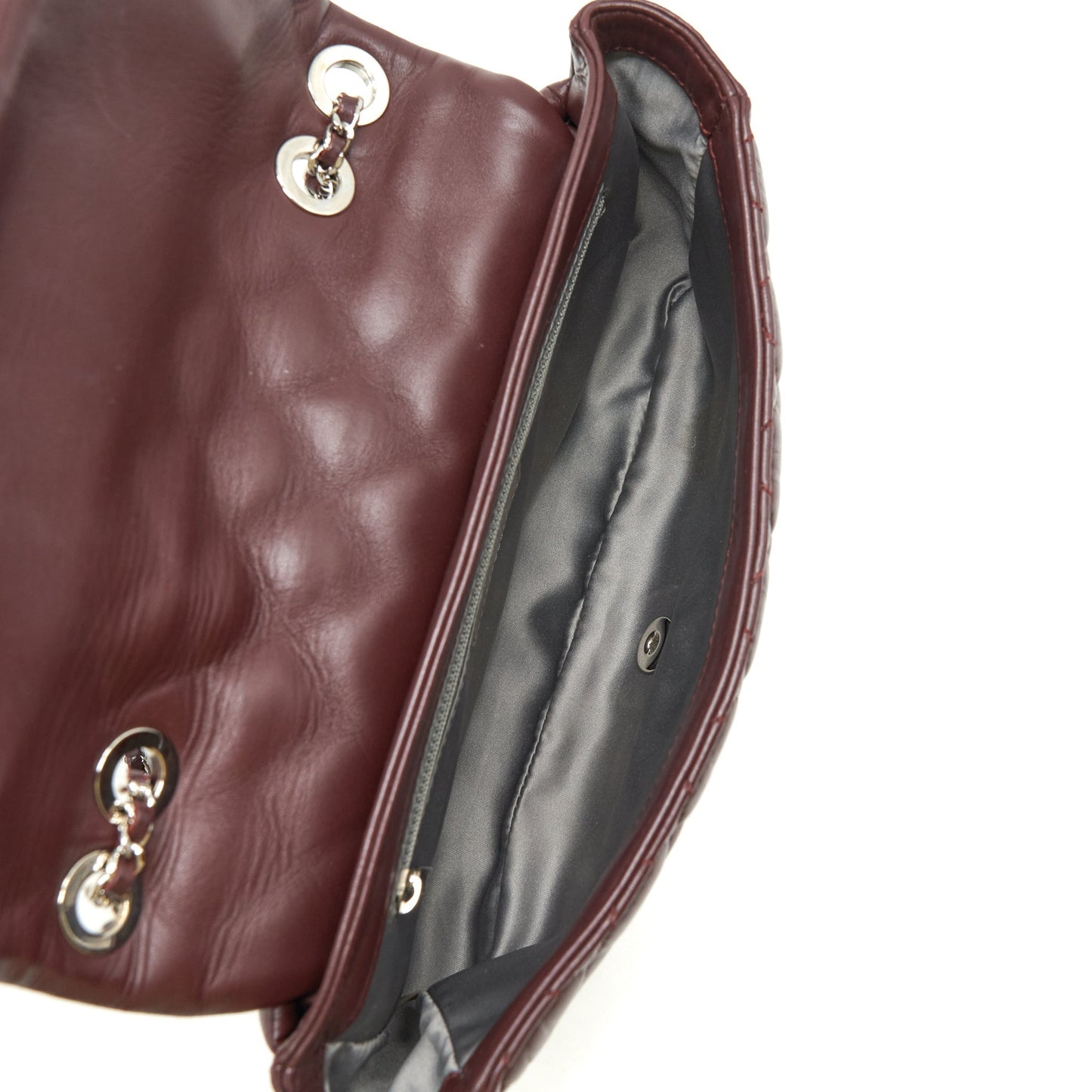 Chanel Coco Rain Flap Bag Lambskin Burgundy