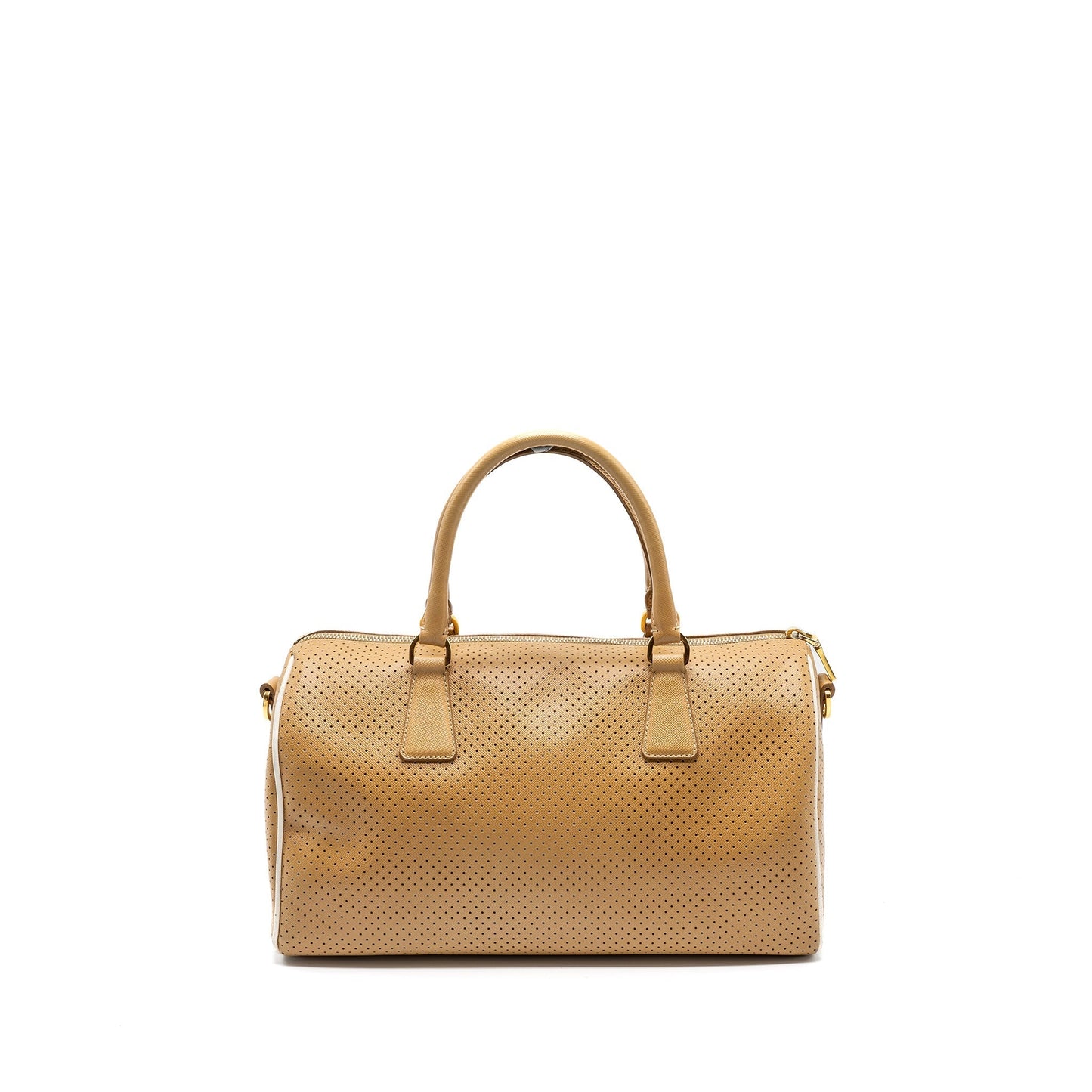Prada Boston tote Purse calfskin leather beige