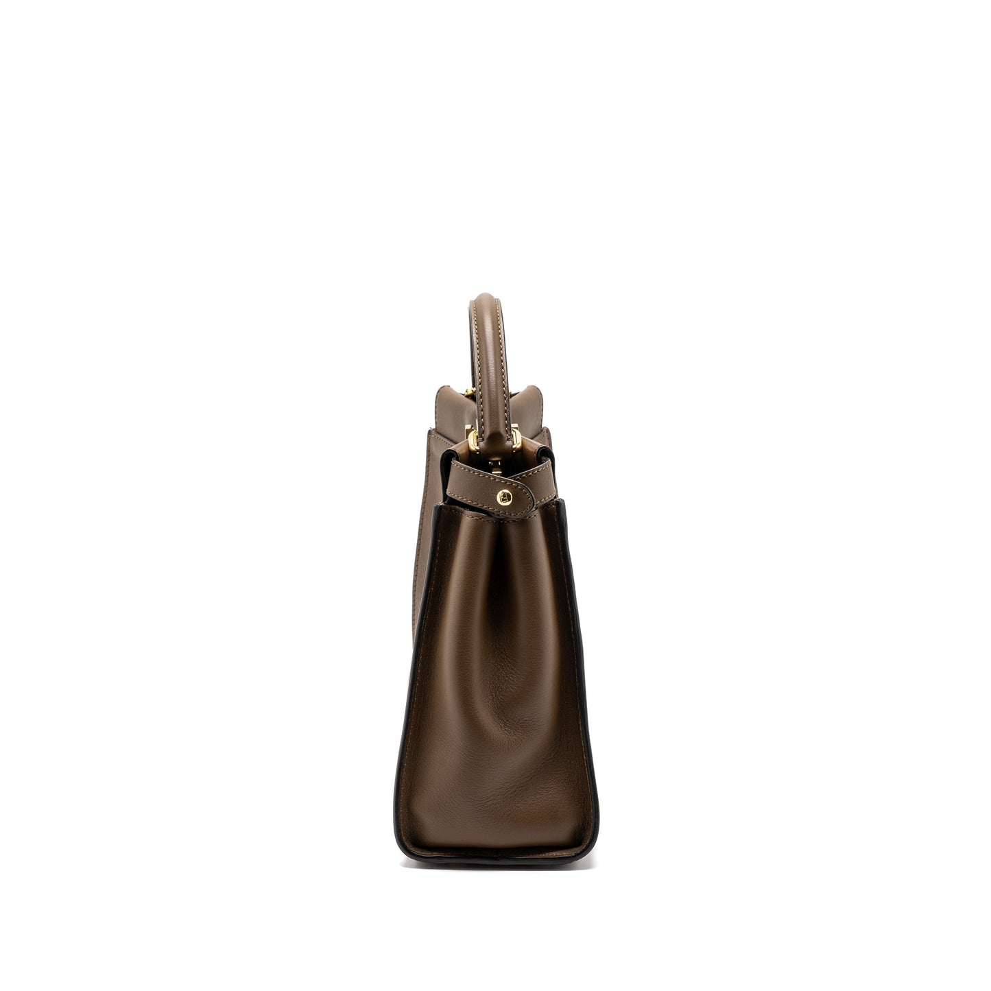 Fendi Medium Peekaboo Purse Calfskin Tobaco