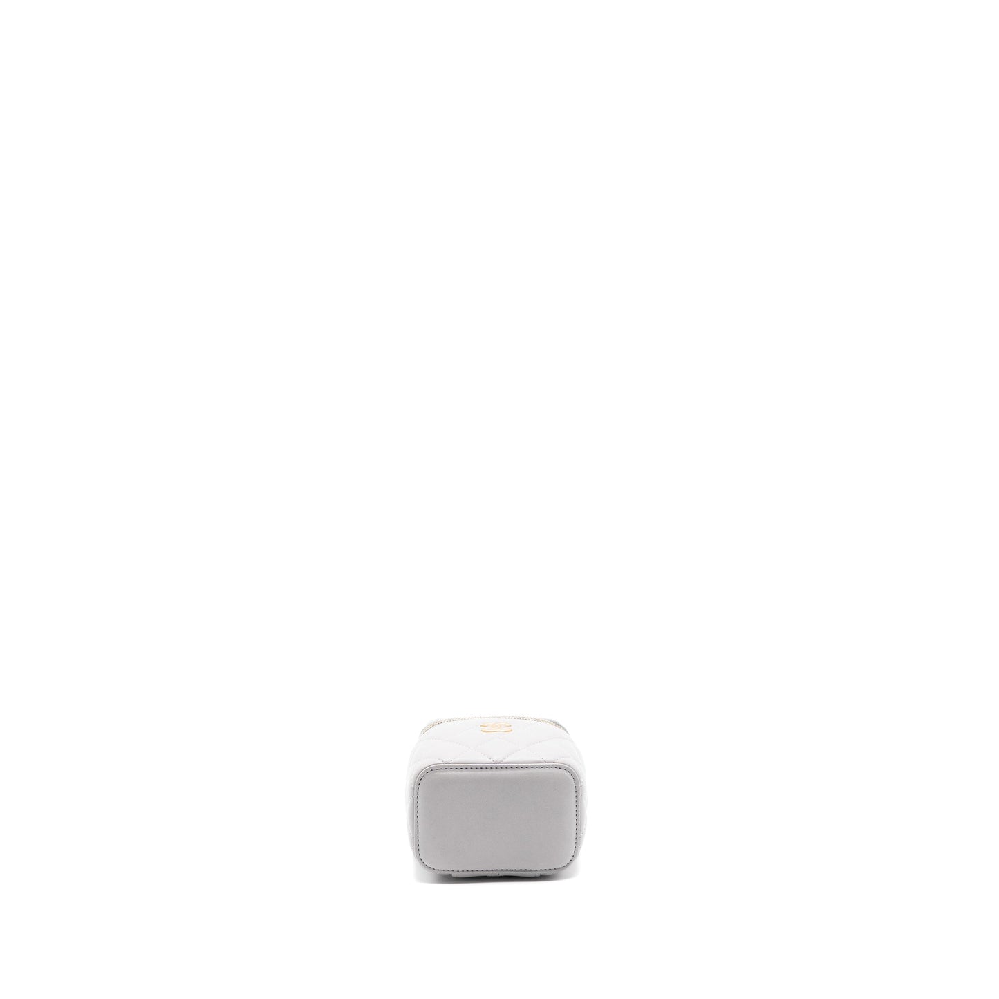 Chanel Top Handle Mini Vanity With Chain Light Grey