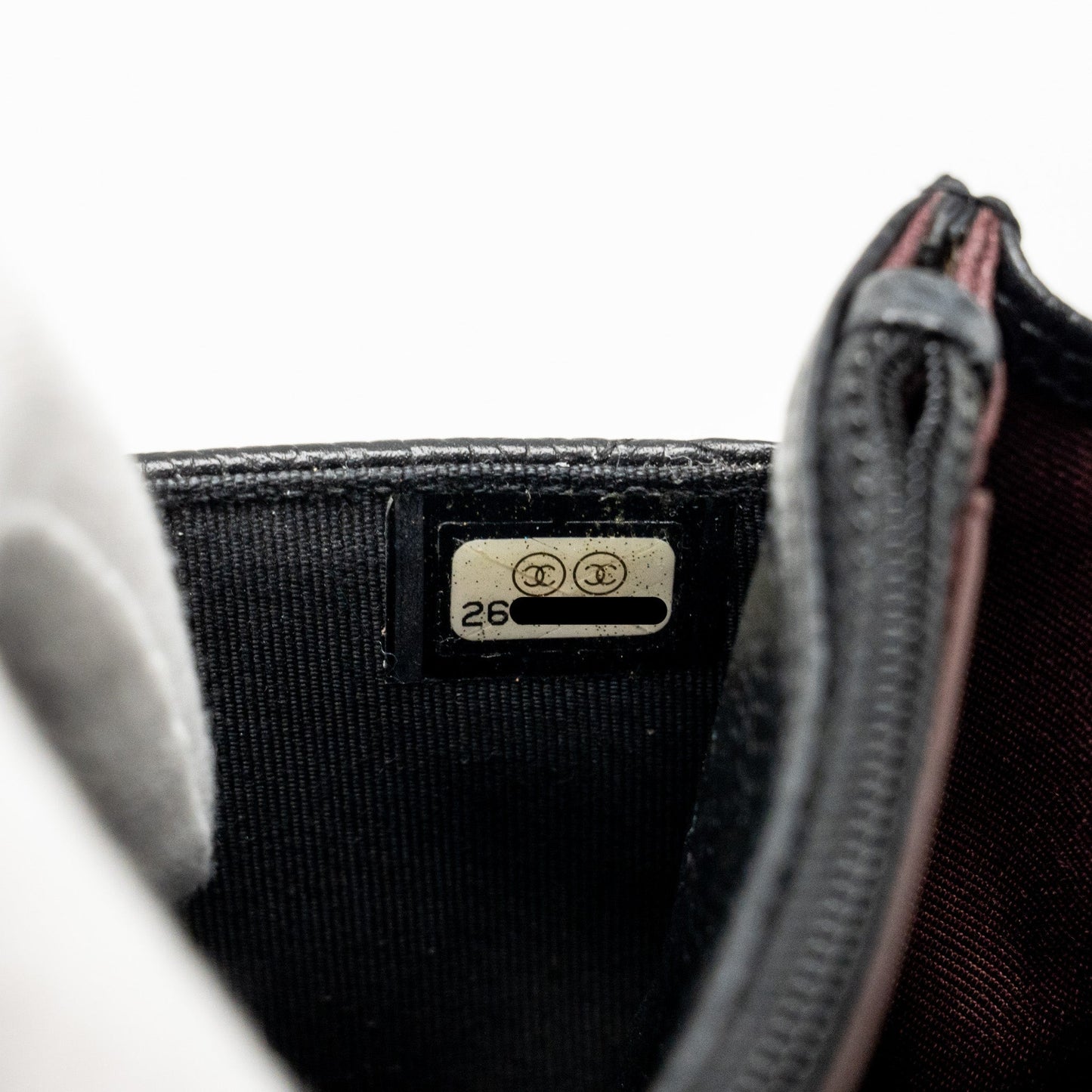 Chanel Classic wallet on chain caviar Black