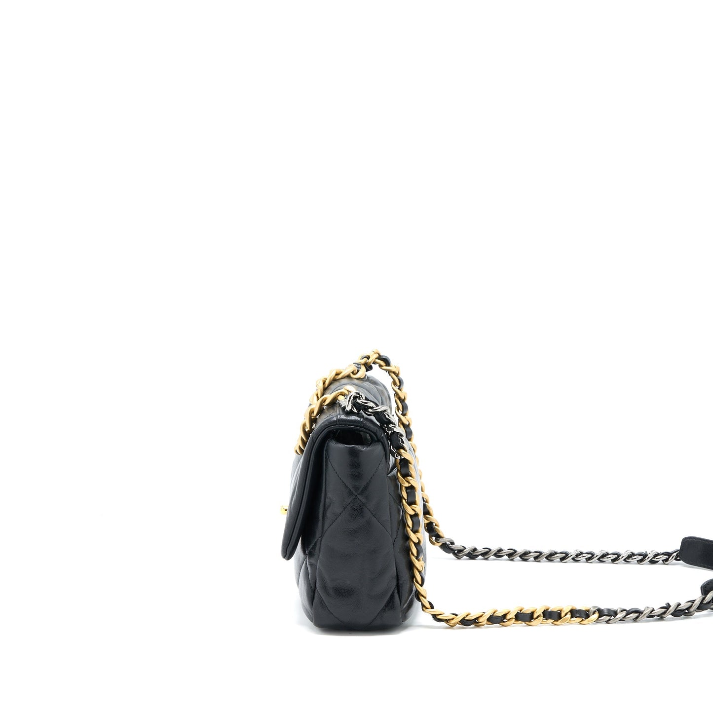 Chanel Small 19 Bag Goatskin Black