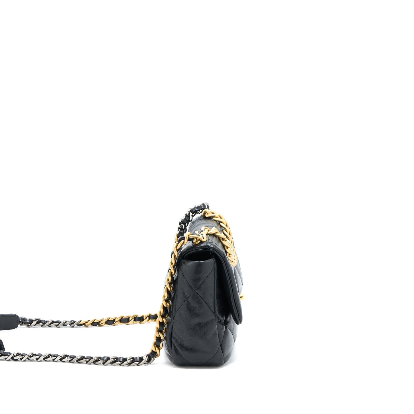 Chanel Small 19 Bag Goatskin Black