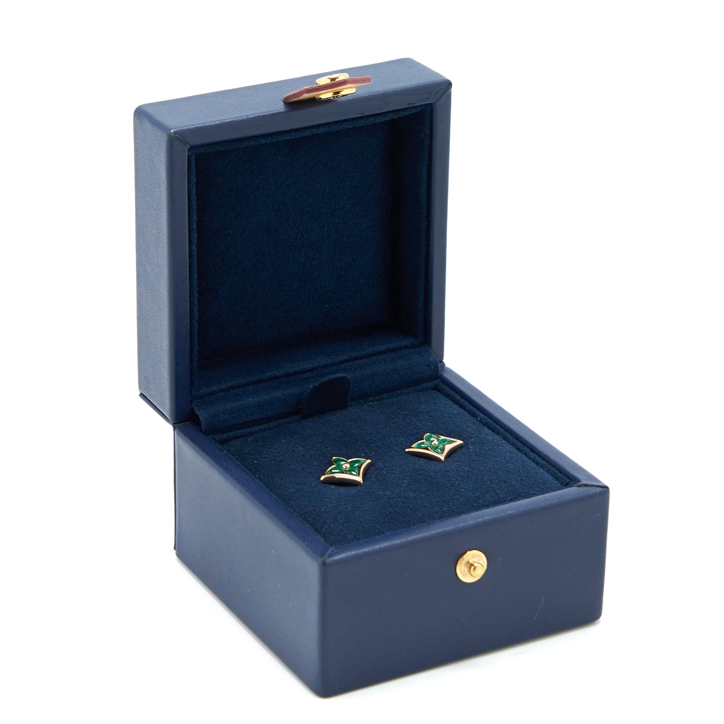 Louis Vuitton Blossom Green 18K Rose Gold Star Stud