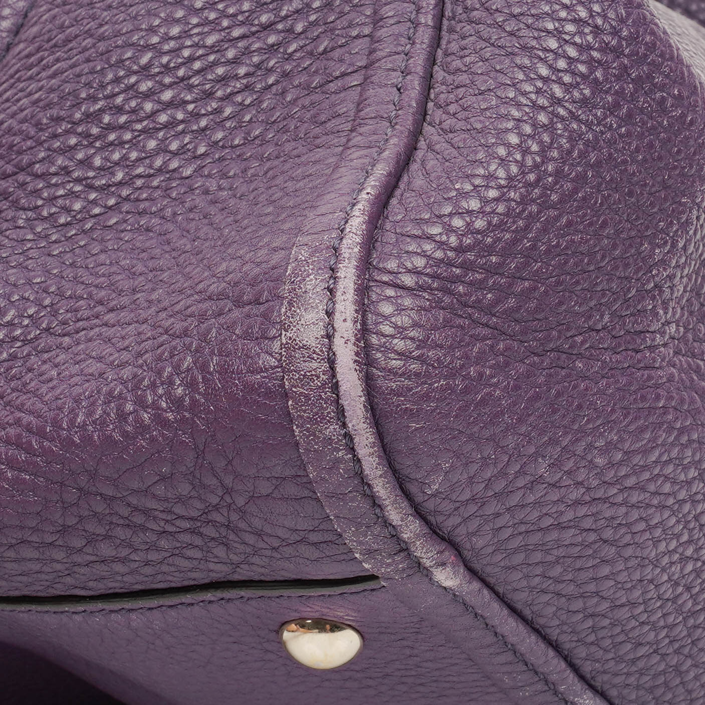 Gucci Purple Pebbled Leather Soho Top Handle Tote Bag