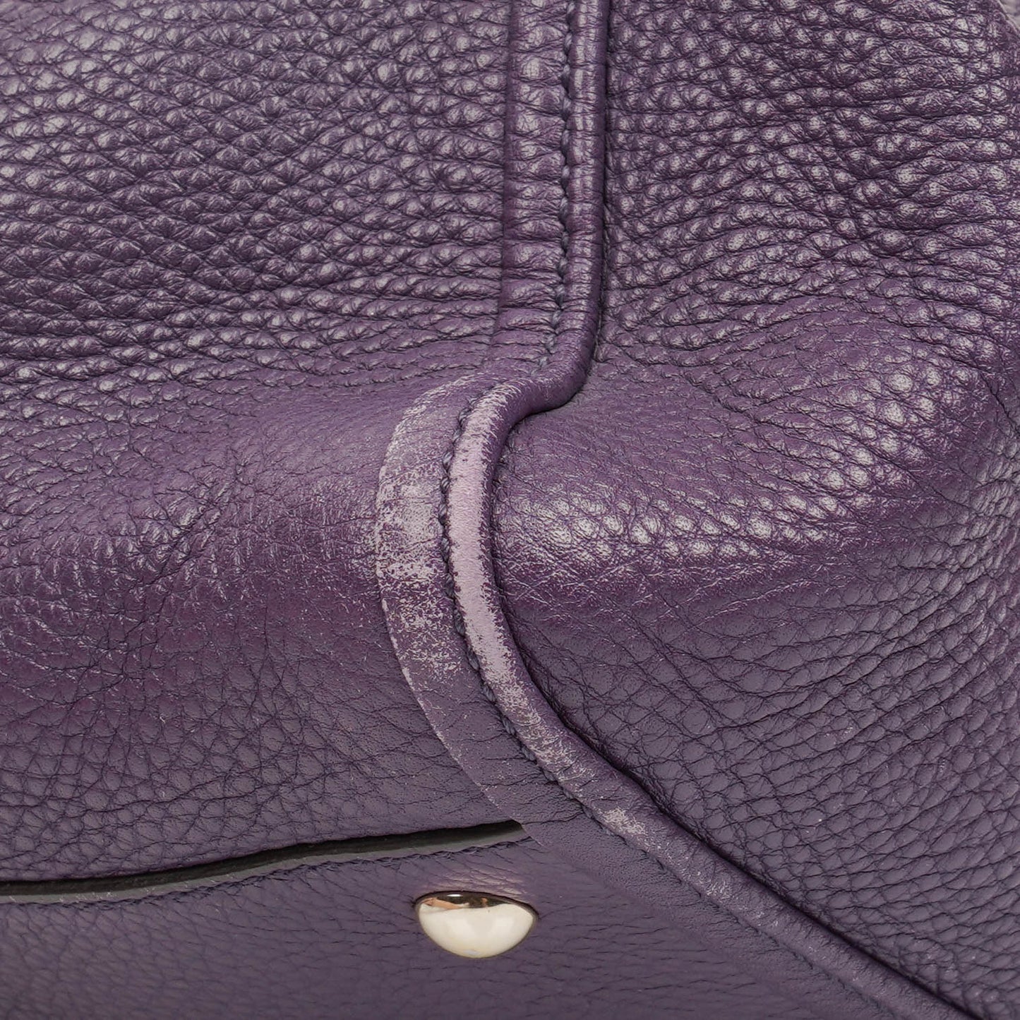 Gucci Purple Pebbled Leather Soho Top Handle Tote Bag