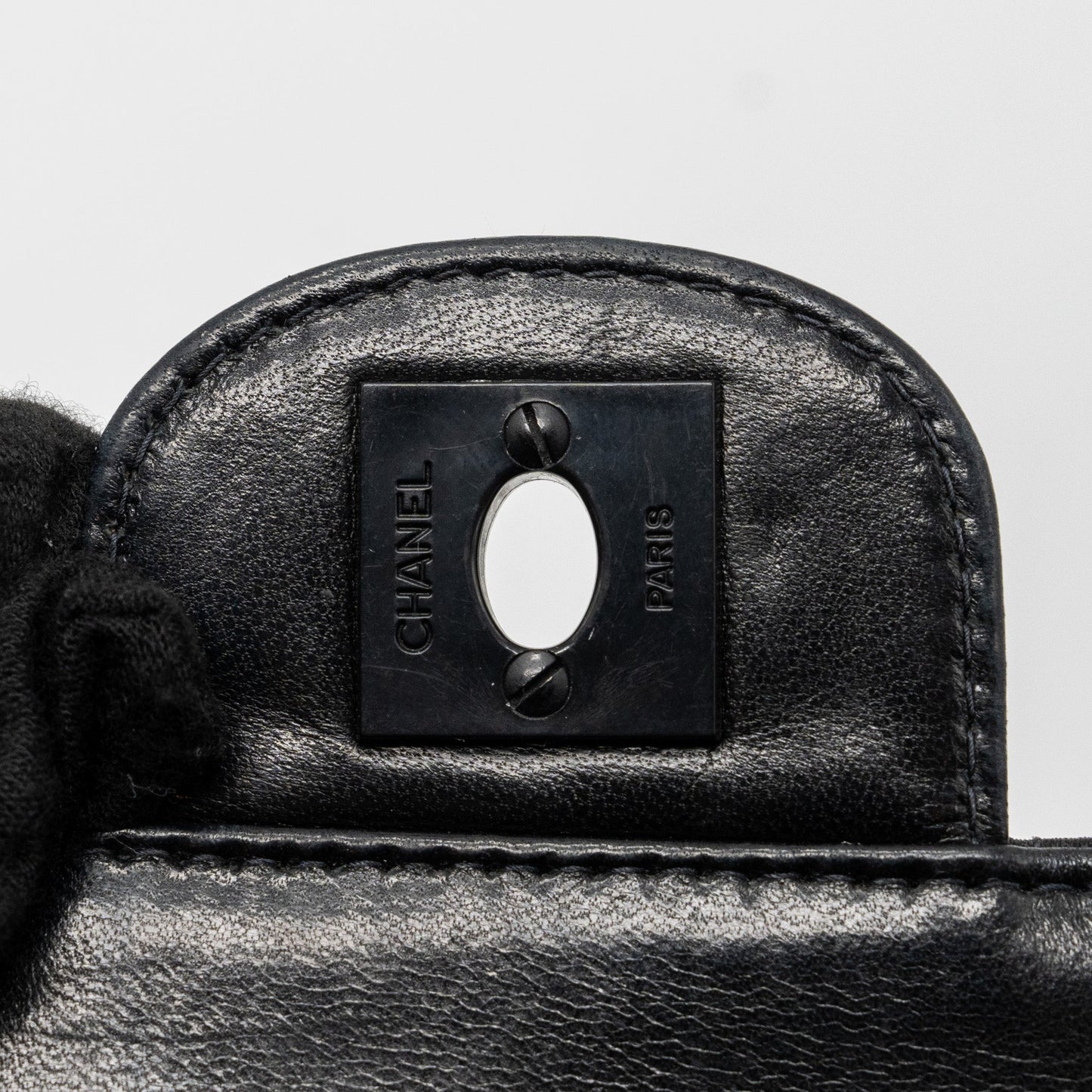 Chanel  Flap Bag Fabric Black With Black Hardware