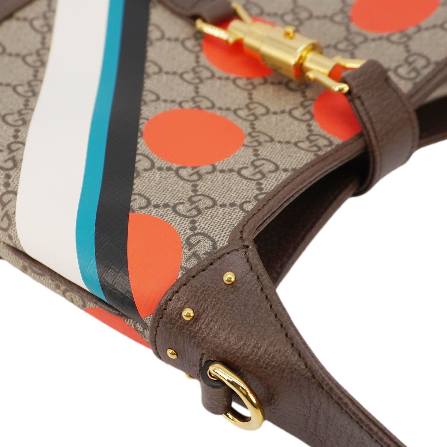 GUCCI Jackie 1961 Small GG Supreme Canvas Shoulder Bag Beige 678843
