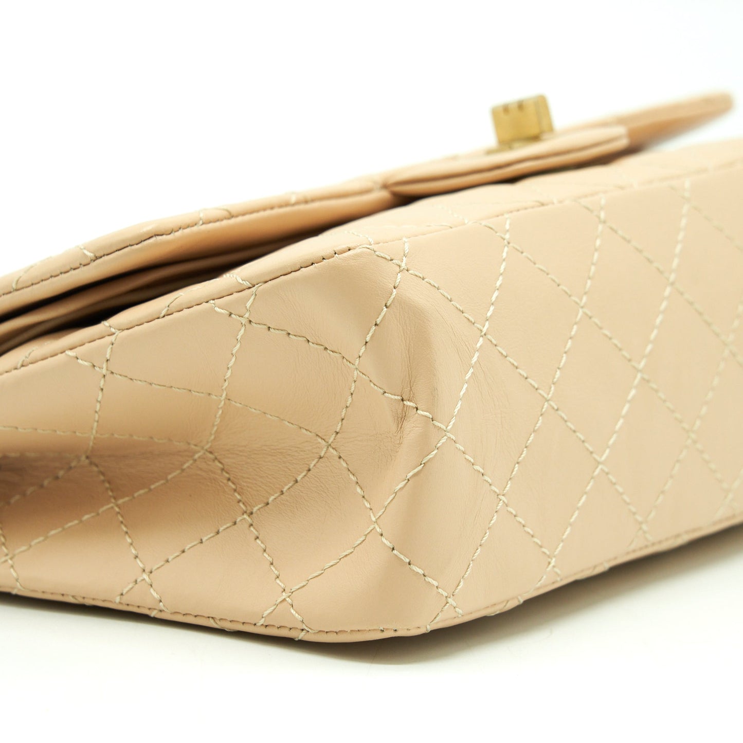 Chanel 2.55 225 Reissue Double Flap Bag Calfskin Light Beige
