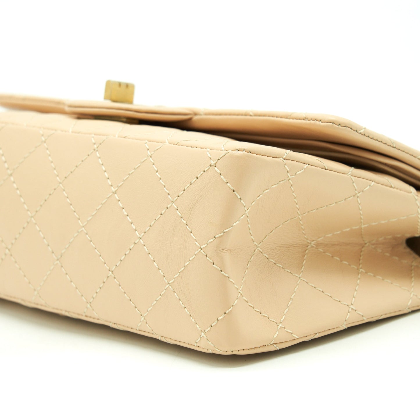 Chanel 2.55 225 Reissue Double Flap Bag Calfskin Light Beige
