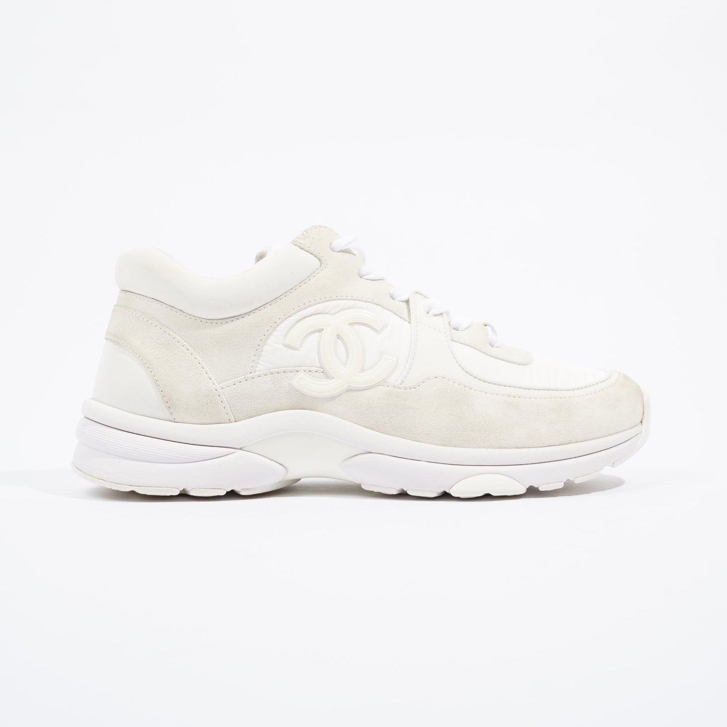 Chanel CC Runner White   Beige EU 38.5   UK 5.5