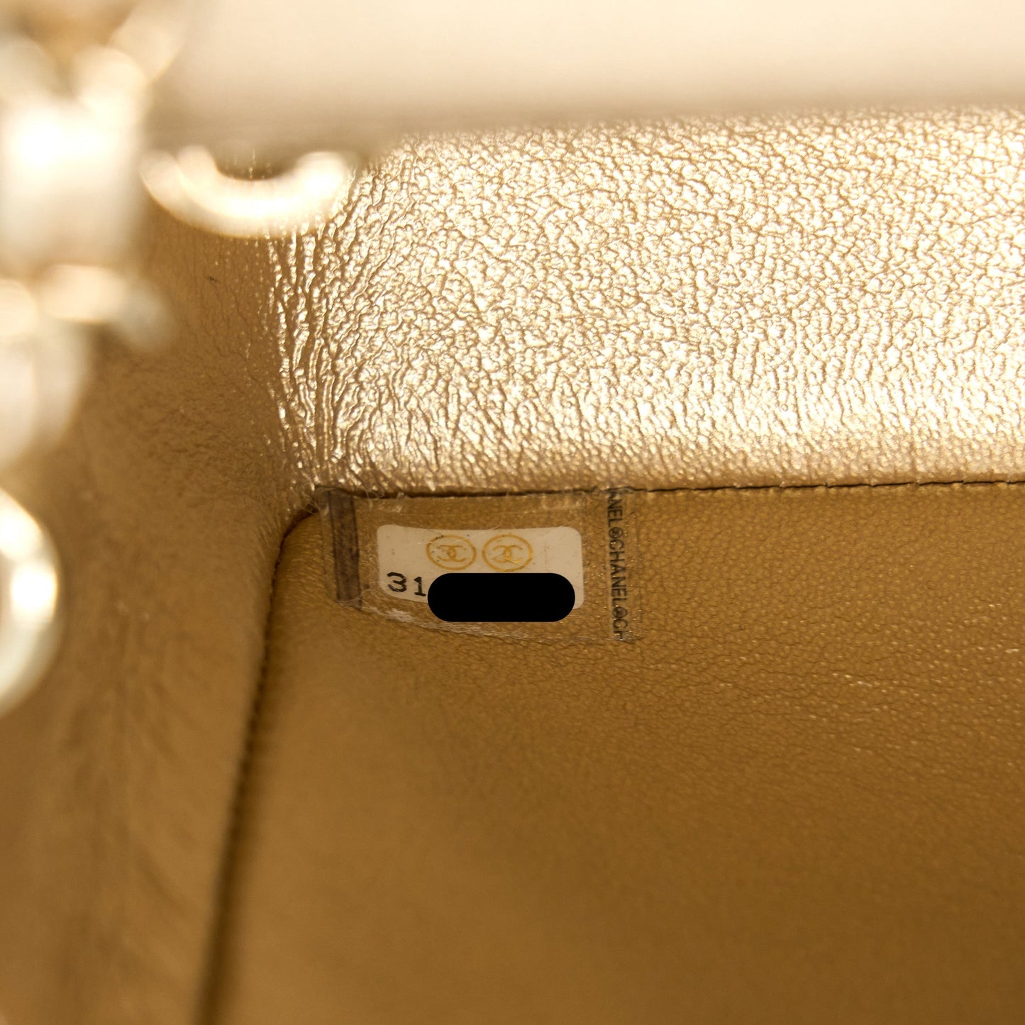 Chanel 21P Mini Rectangular Flap Bag Grained Lambskin Gold L
