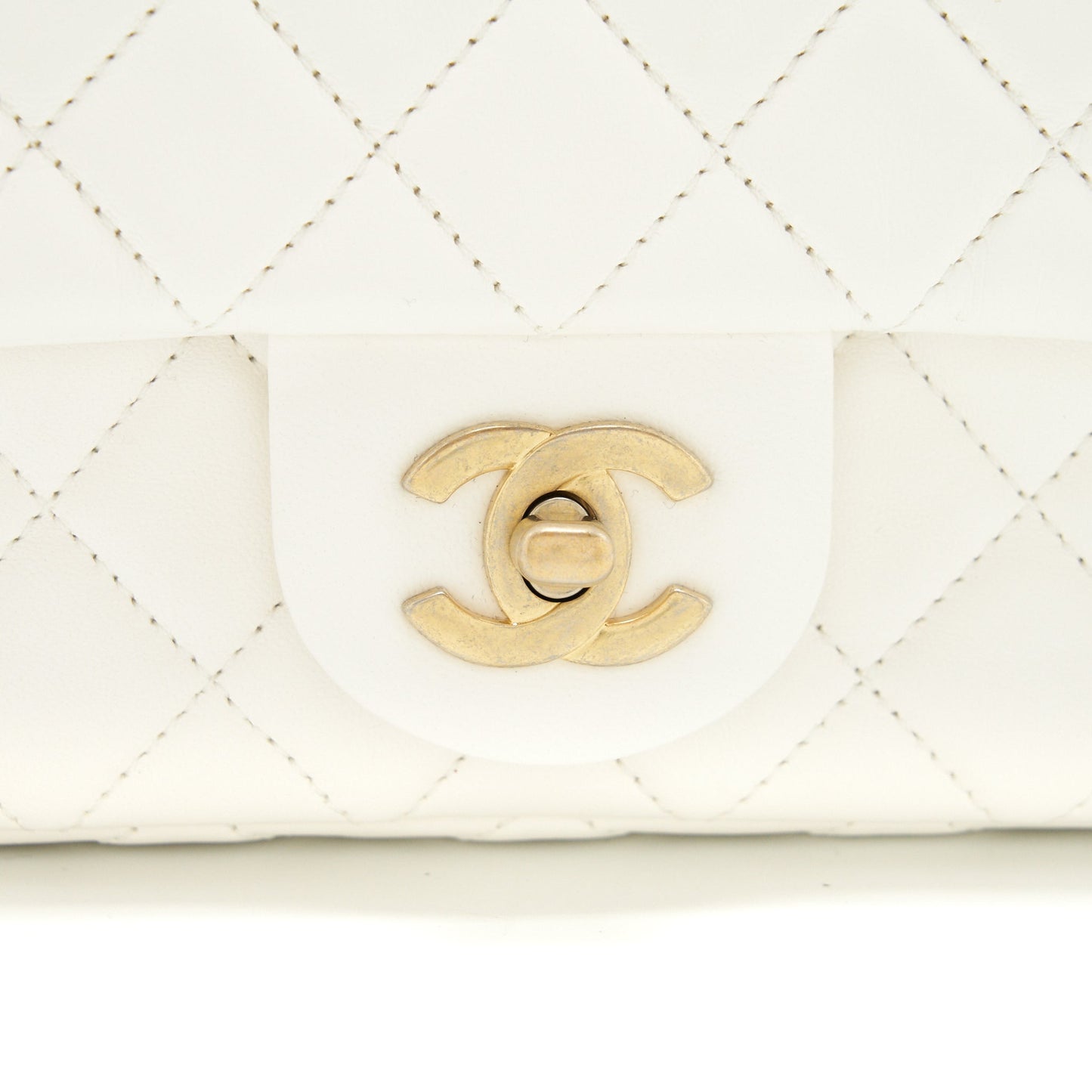 Chanel Mini Rectangular Pearl Crush White