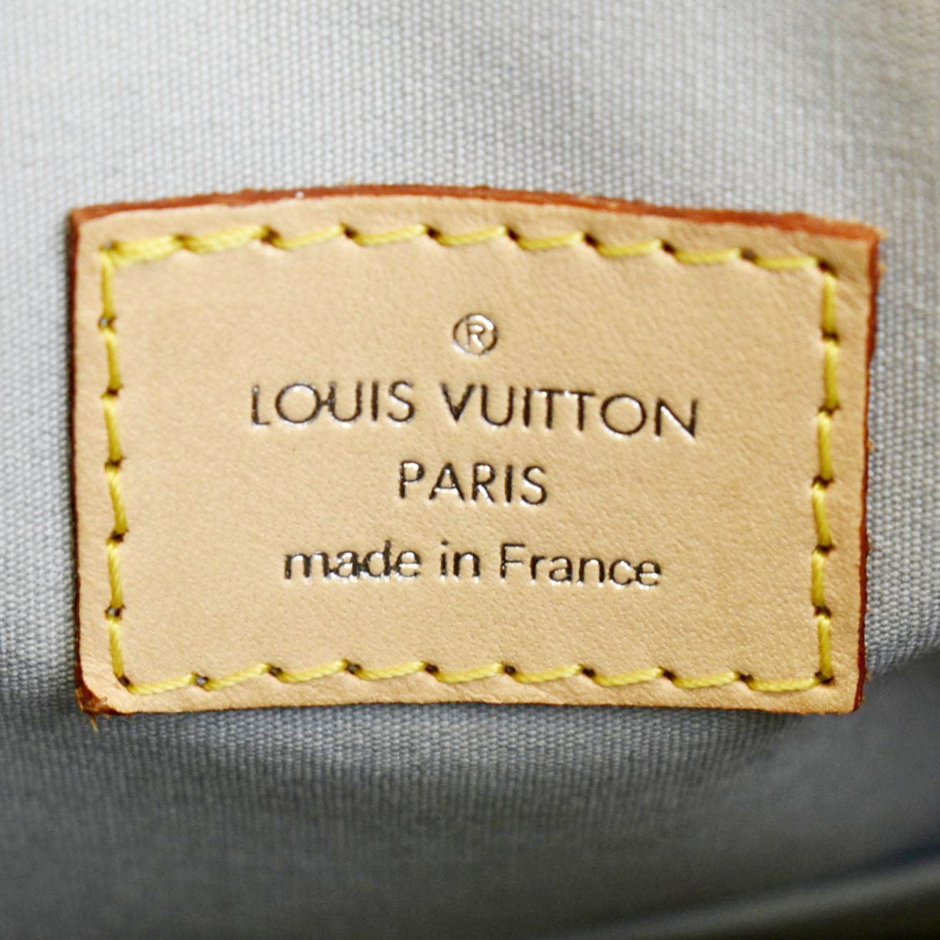 LOUIS VUITTON  30 Miroir Monogram Patent Leather Satchel Bag Metallic Silver