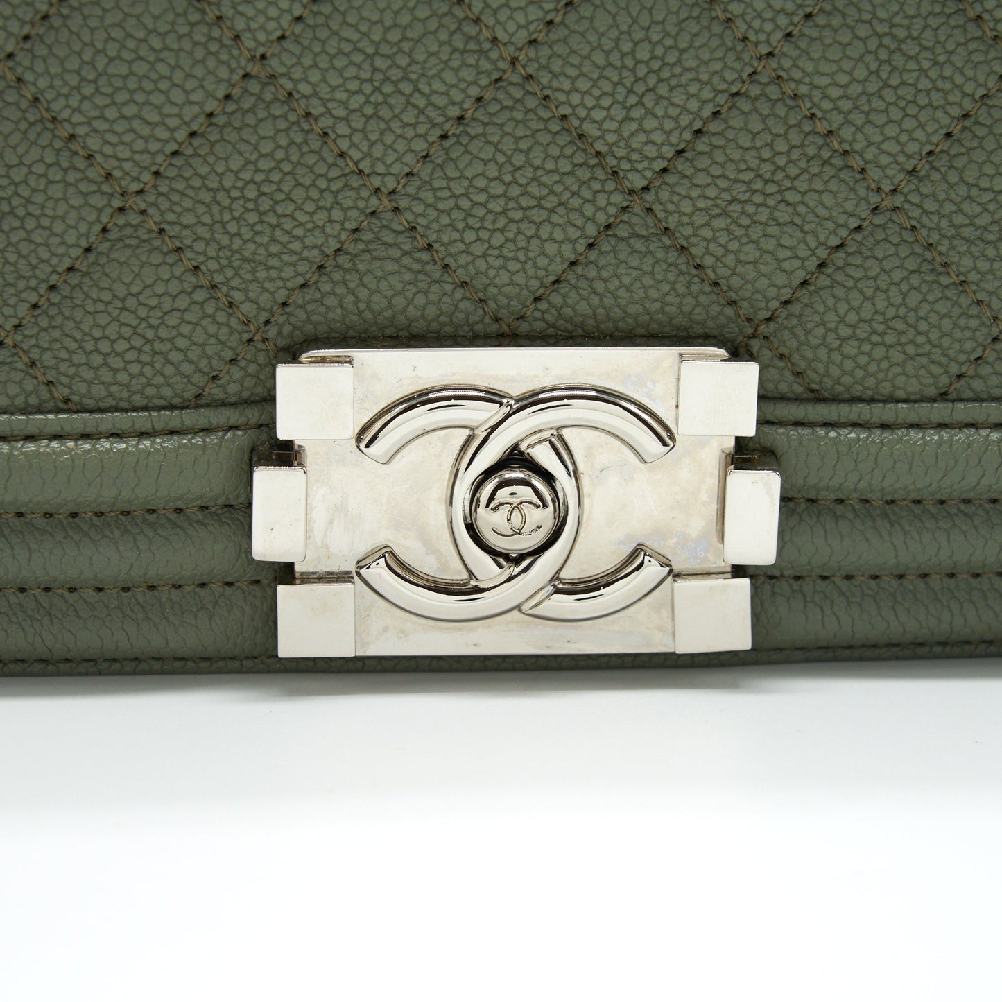 Chanel Medium Boy Bag Caviar Light Green