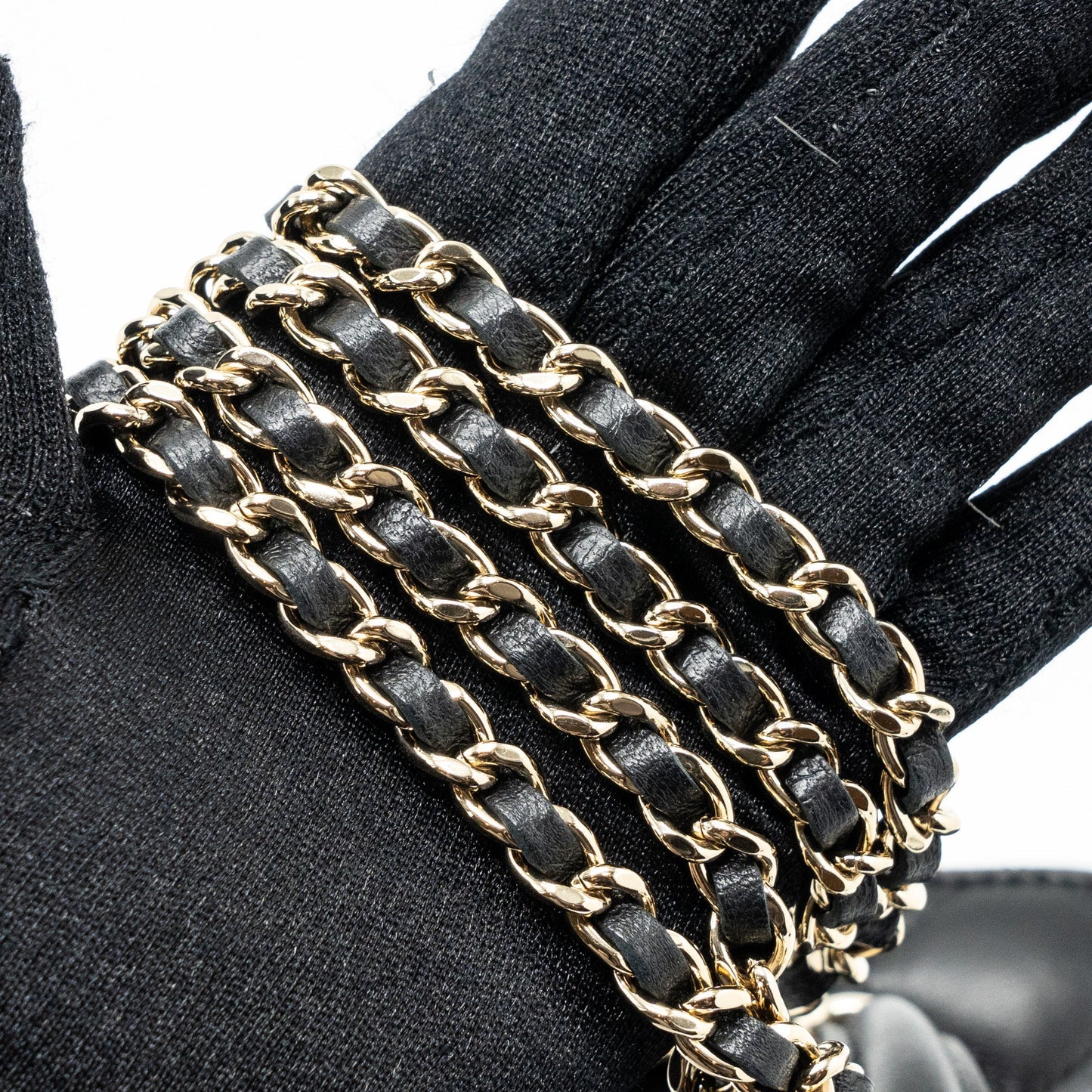 Chanel Top Handle Long Vanity With Chain Lambskin Black L(Microchip)