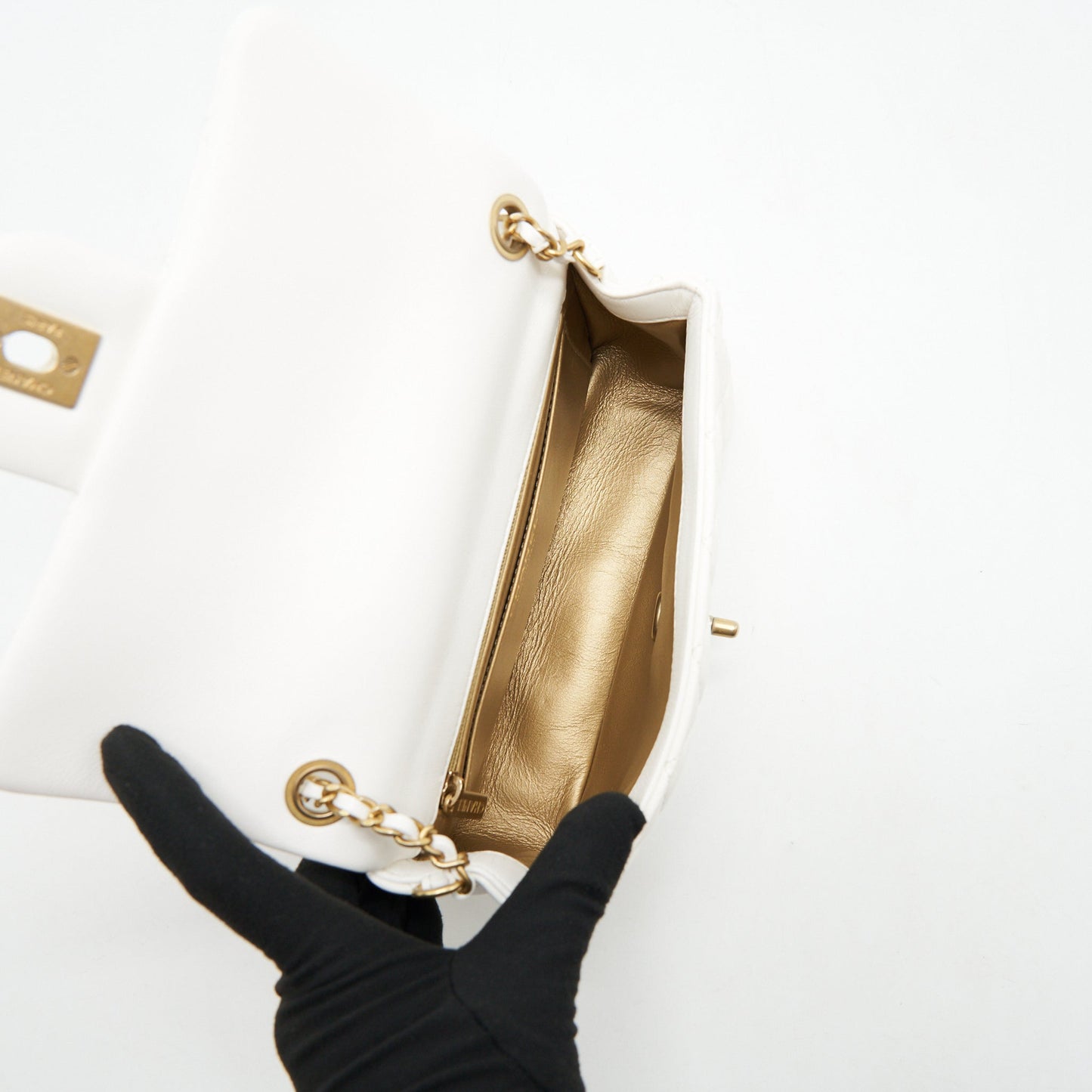 Chanel Mini Rectangular Pearl Crush White