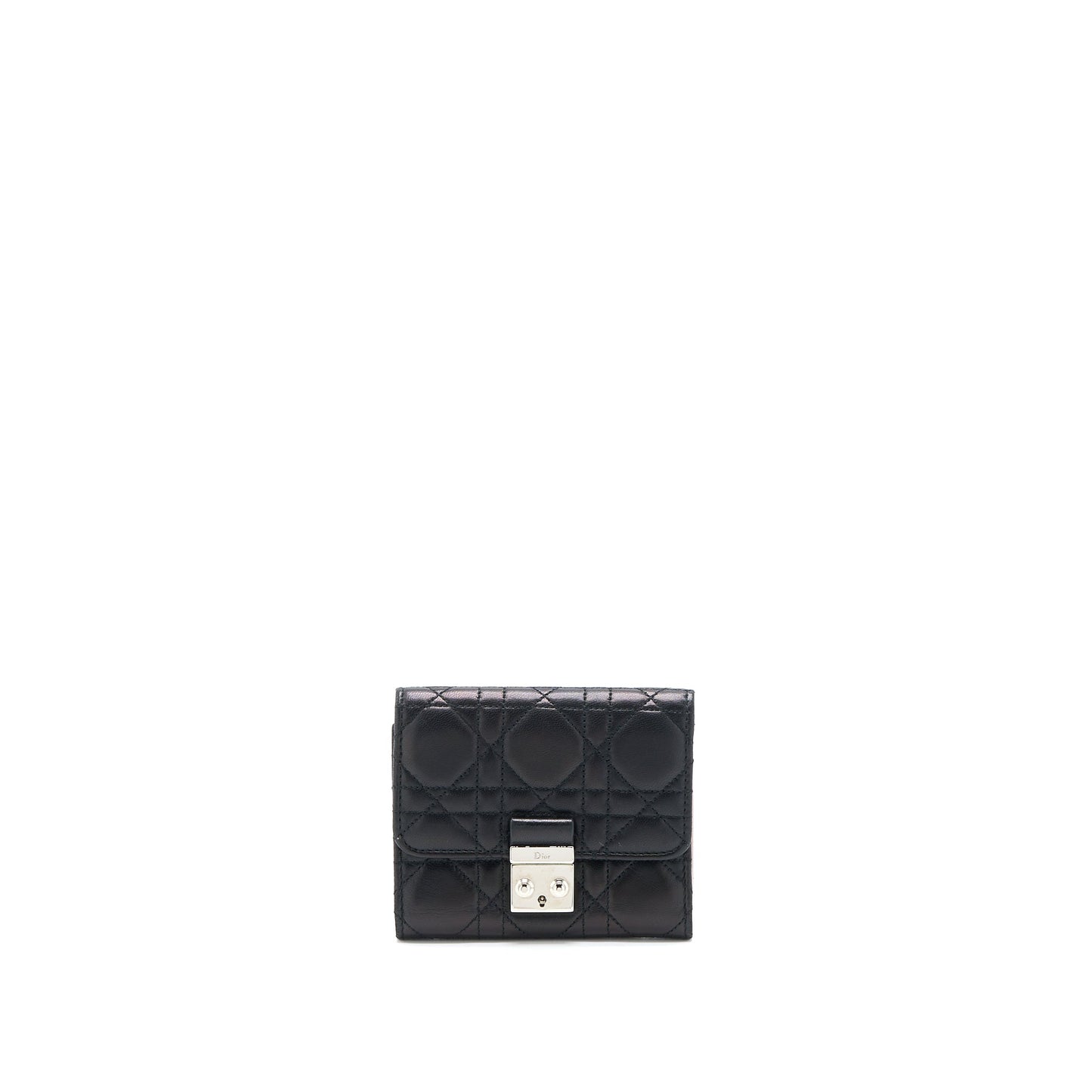 Dior Compact Wallet Lambskin Black/Pink