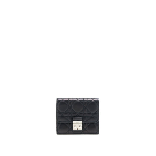 Dior Compact Wallet Lambskin Black/Pink