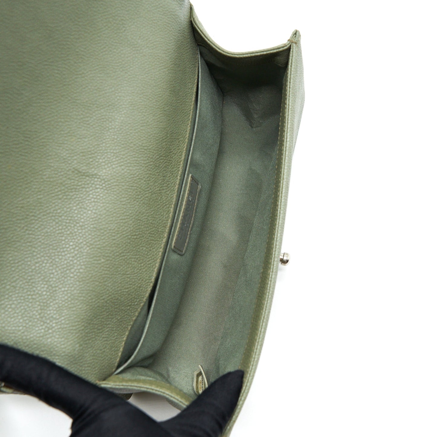 Chanel Medium Boy Bag Caviar Light Green