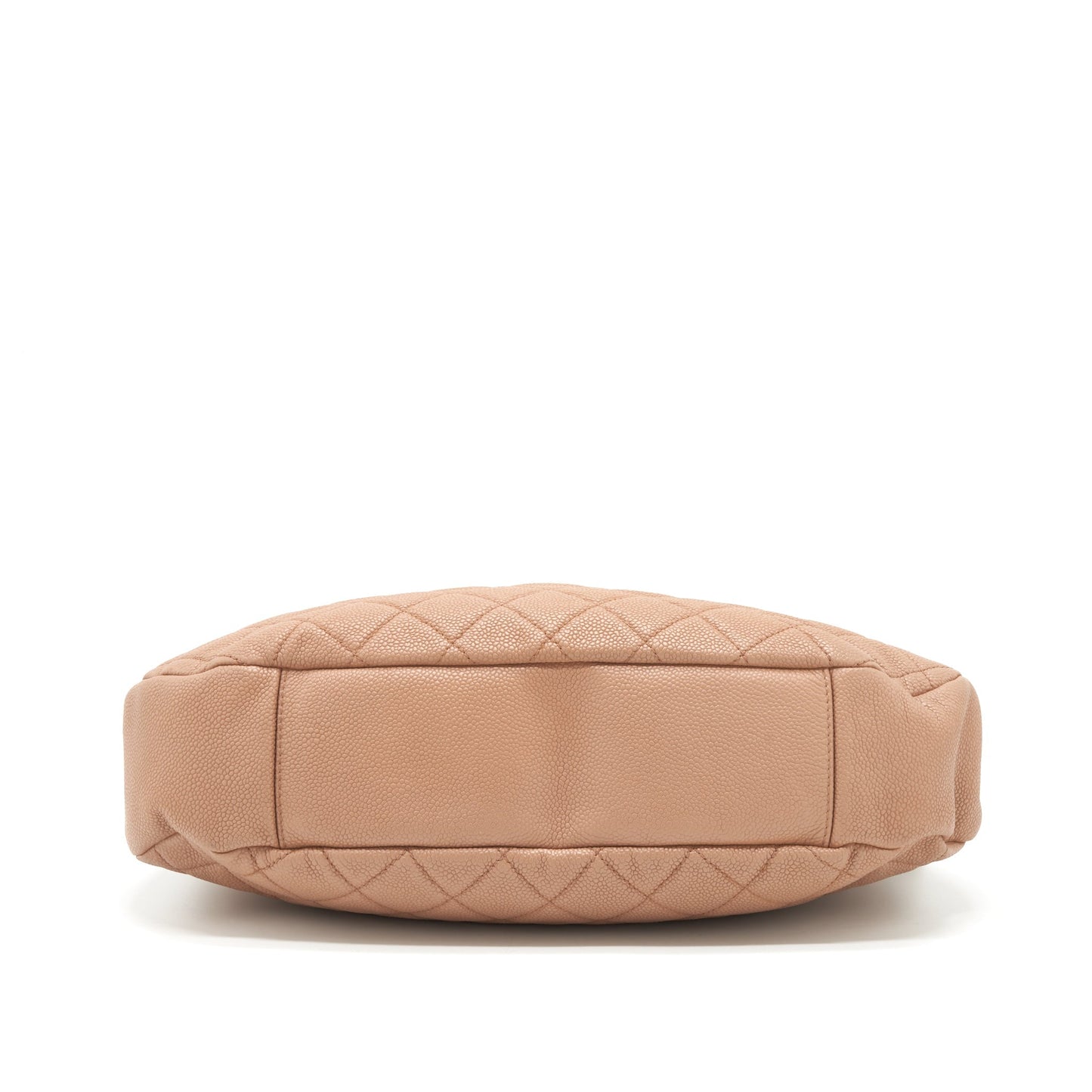 Chanel Round Flap Bag Caviar Dark Beige