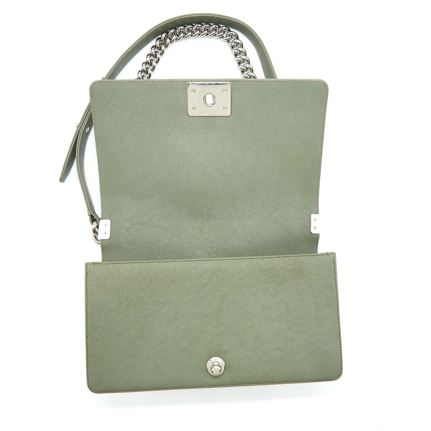 Chanel Medium Boy Bag Caviar Light Green