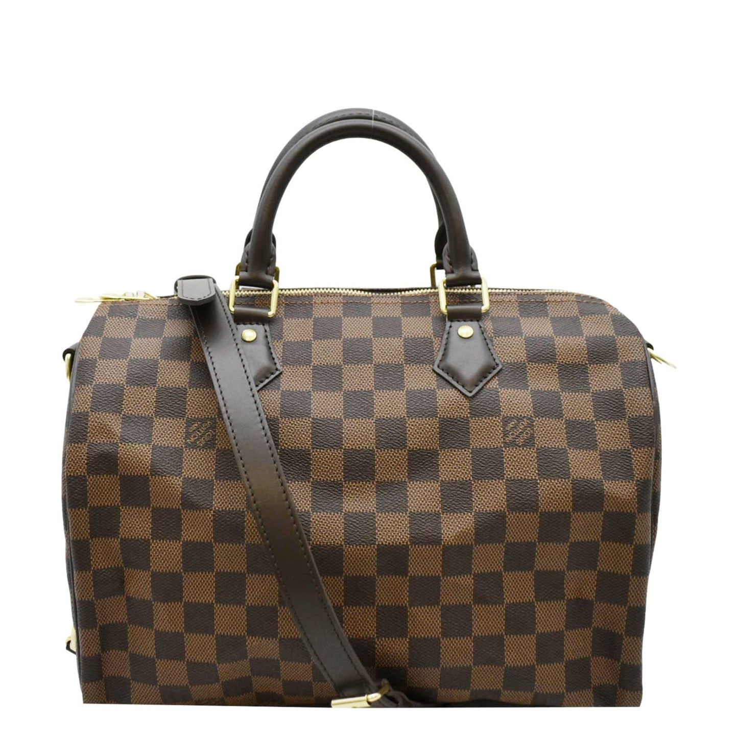 LOUIS VUITTON  30 Bandouliere Damier Ebene Satchel Bag Brown