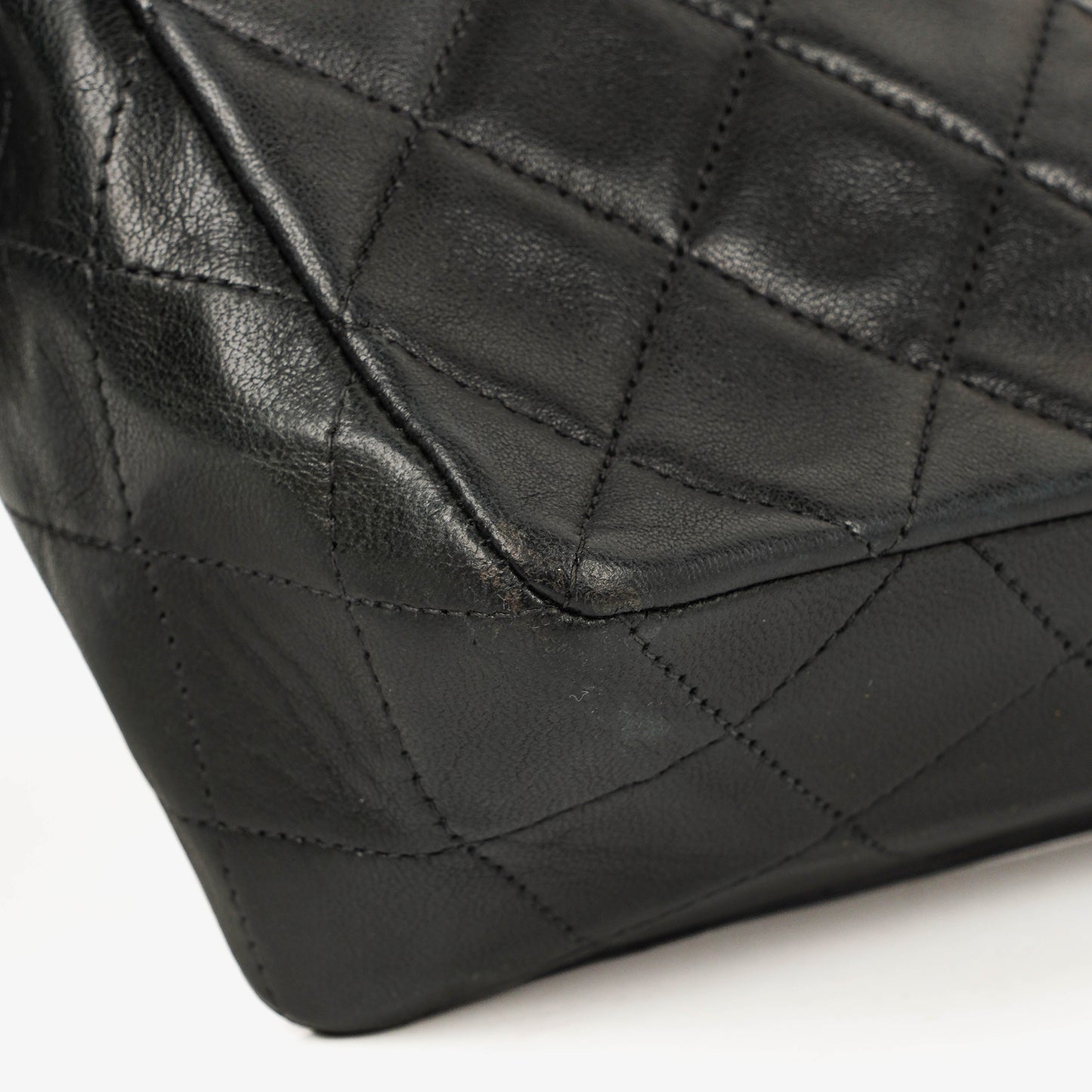 Chanel Medium Single Flap Bag Black Quilted Lambskin With 24K Gold-Plated Hardware